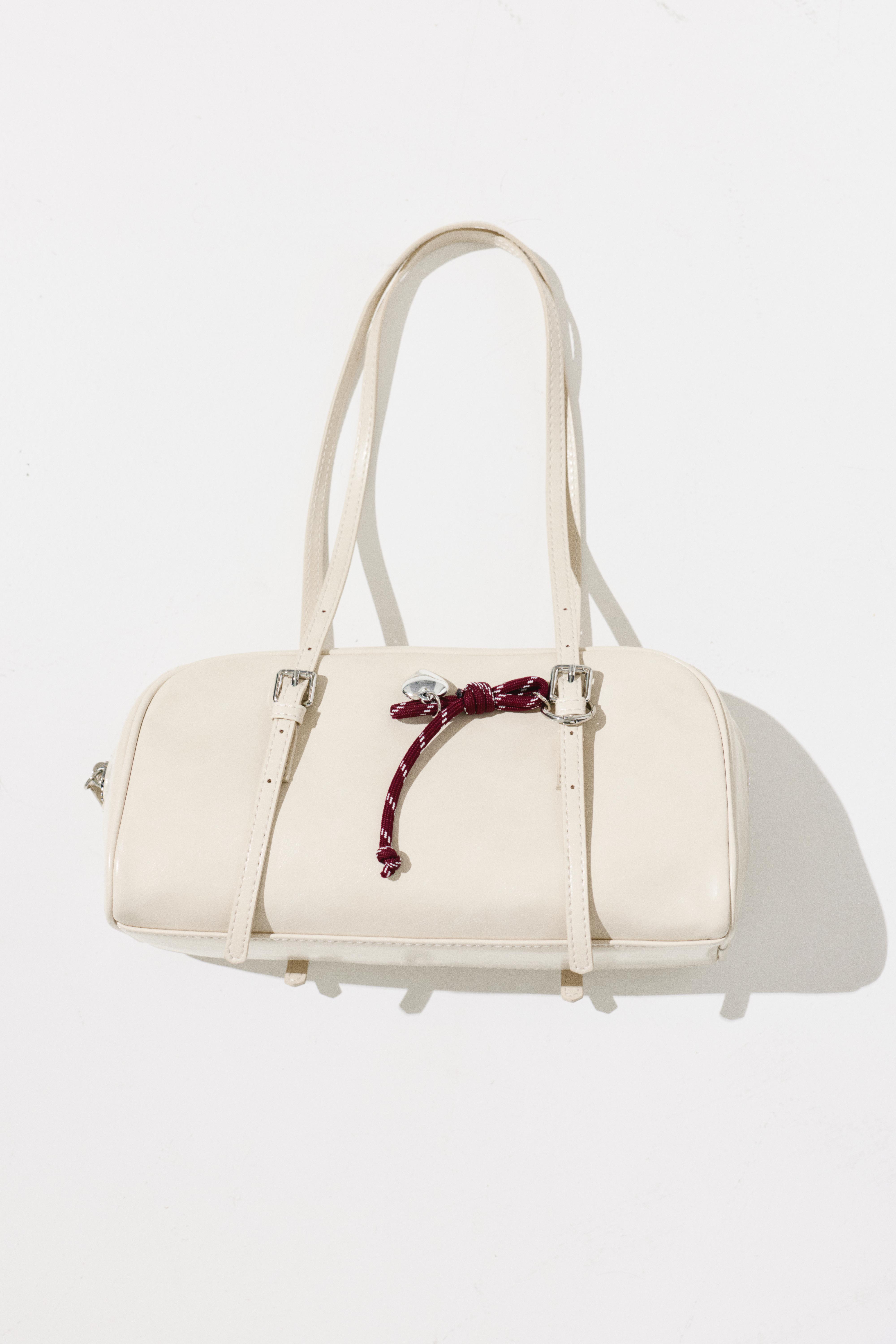 Embellished shoulder bag — Ecru