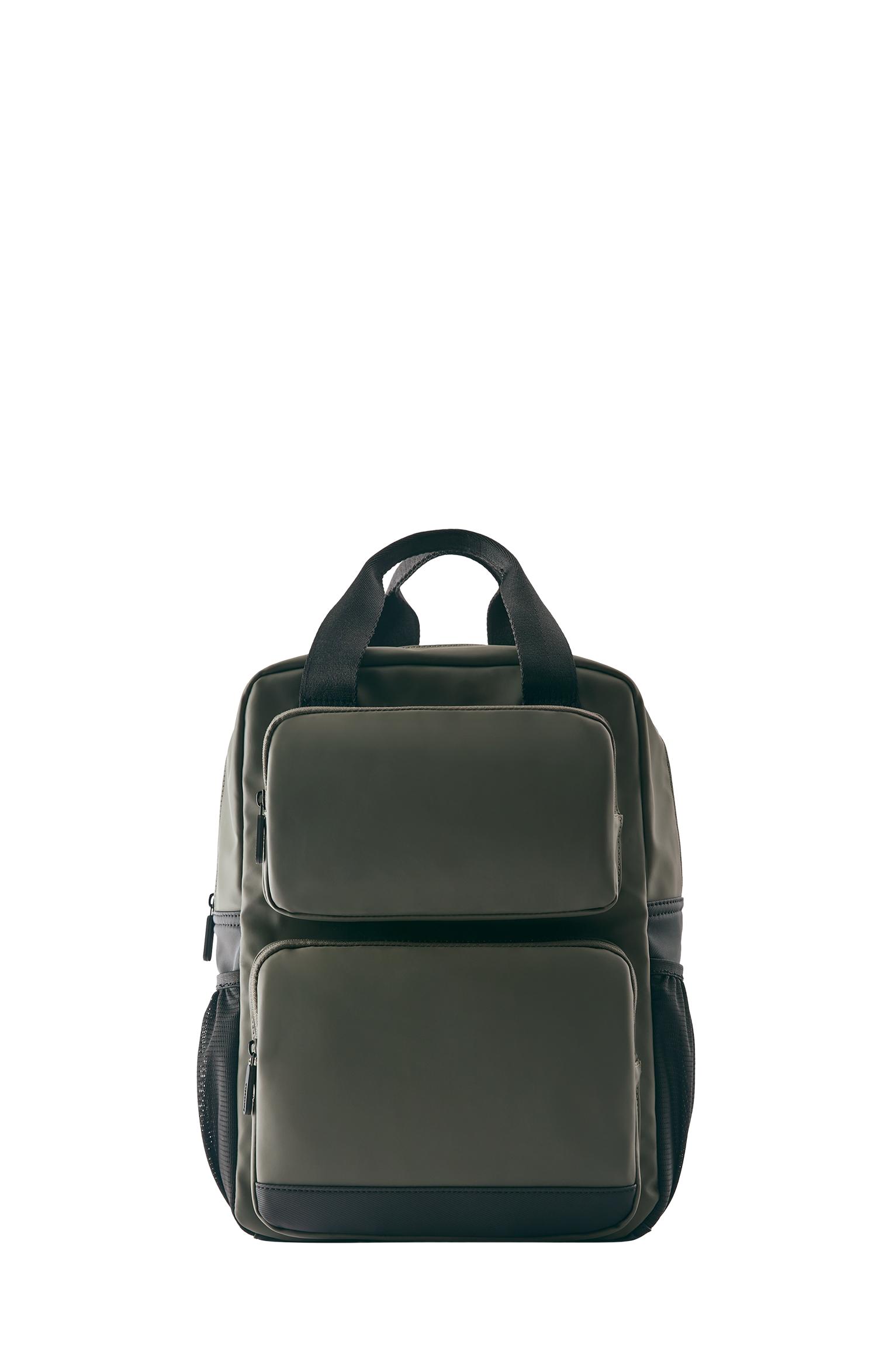 Rubberised backpack — Khaki
