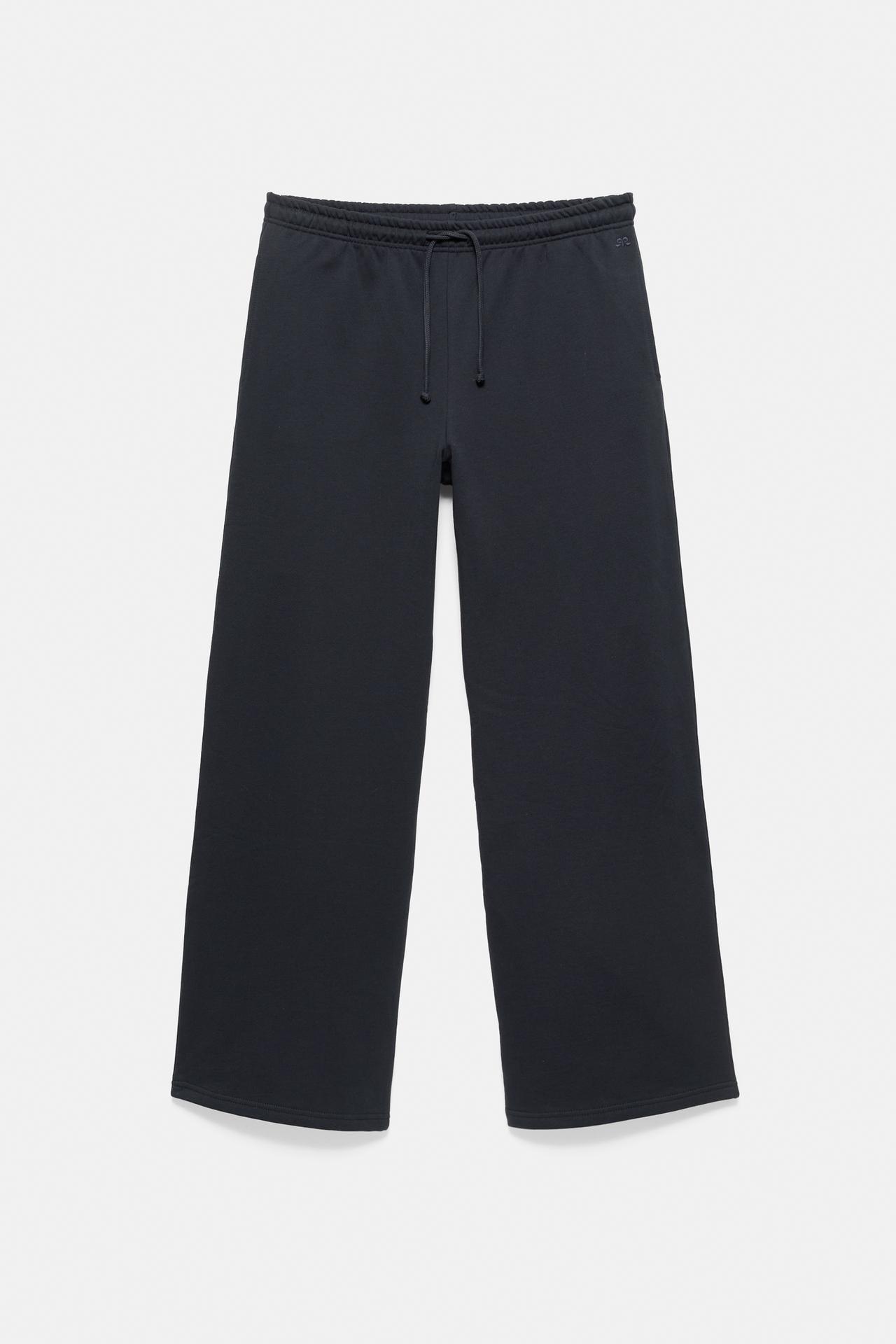Wide-leg jogger trousers — Navy