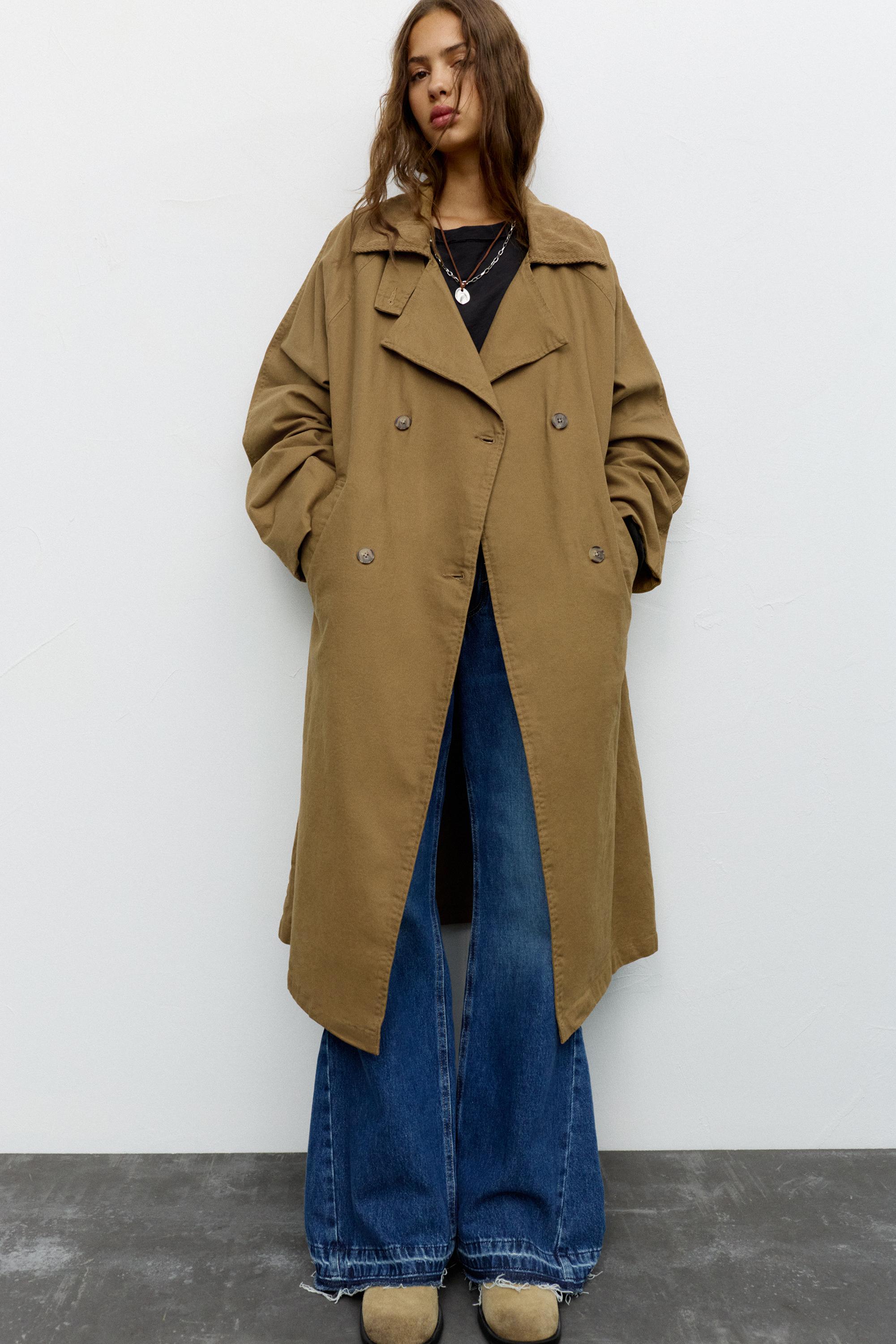 【Eaphi】mulch way collar long trench　ネイビー Eaphi】mulch way collar long trench ネイビー Eaphi】mulch