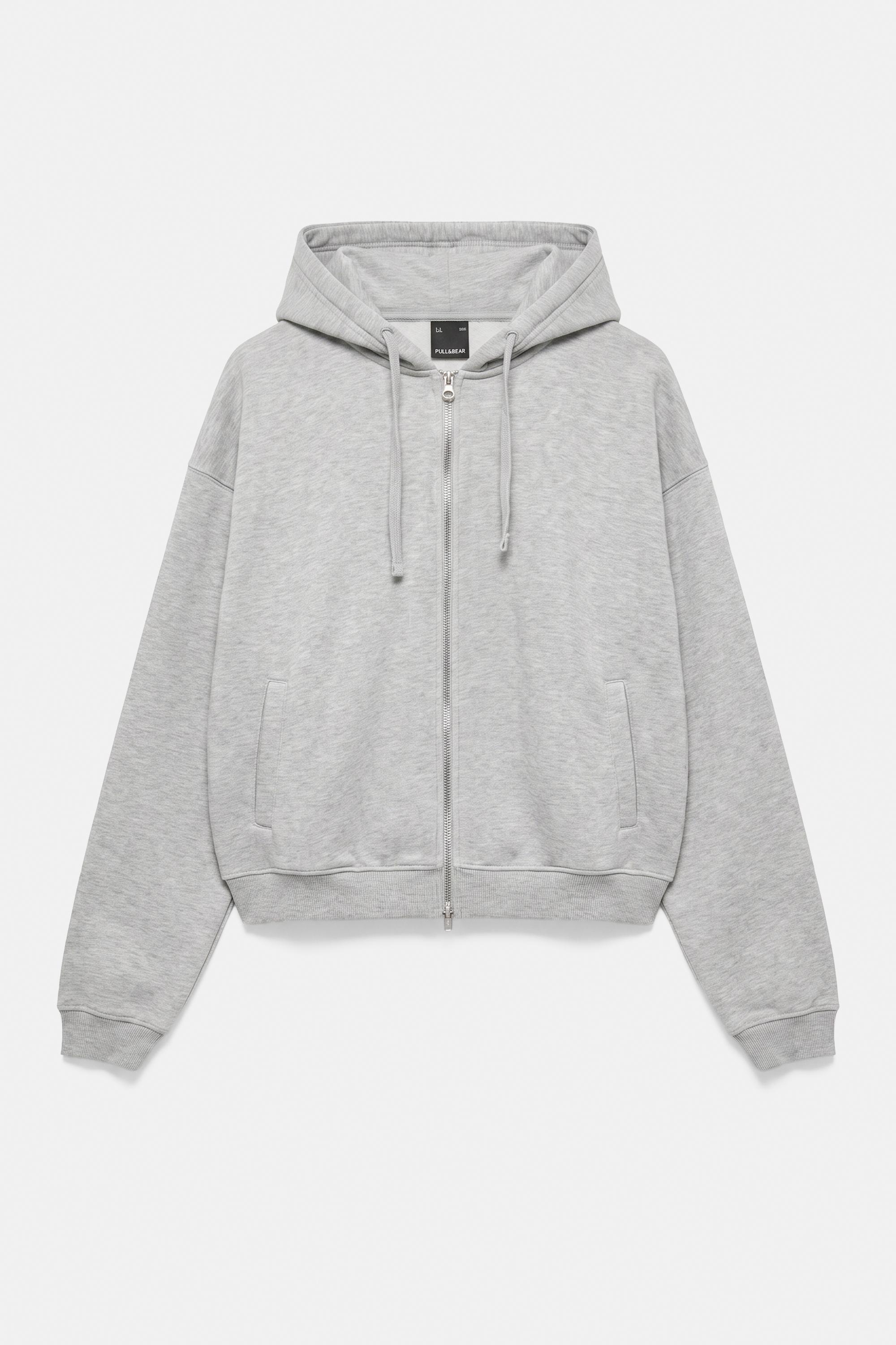 Zip-up hoodie — Grey marl