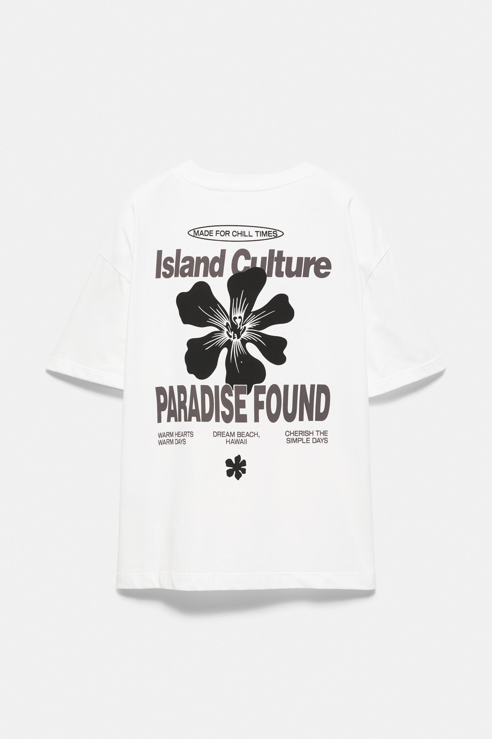 Oversize floral graphic T-shirt — Ice