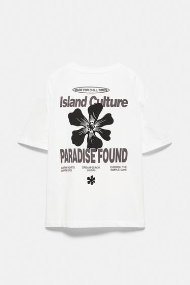 Oversize floral graphic T-shirt — Ice 7