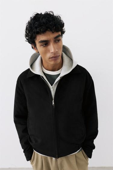 Faux suede jacket — Black 1
