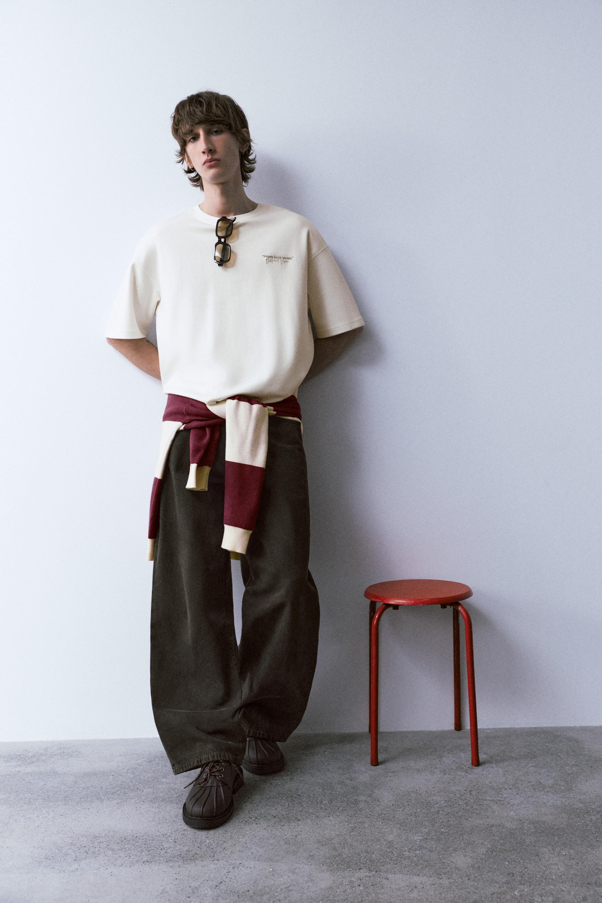 Kısa kollu Retrospective grafik sweatshirt - Görsel 15