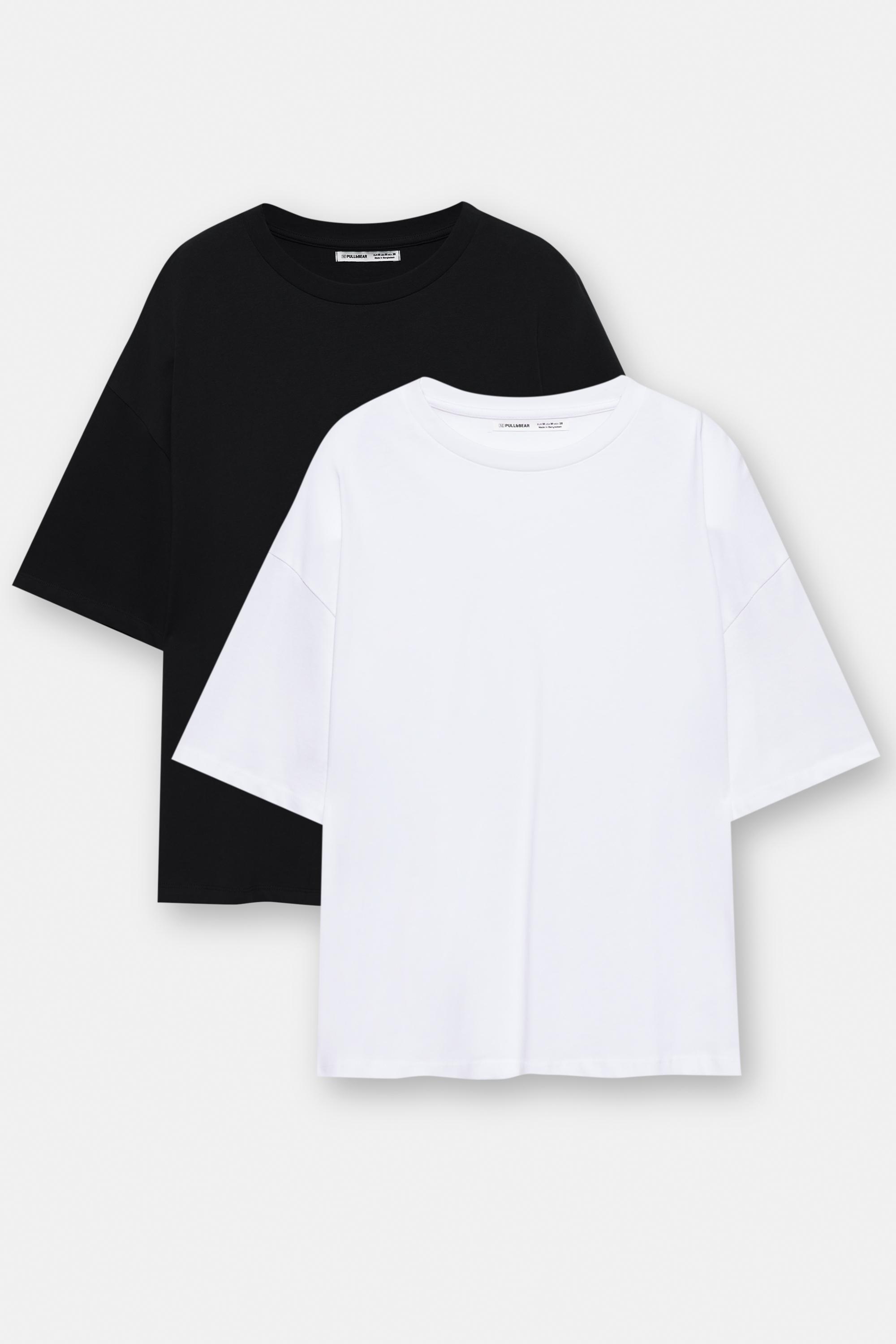 Pack of oversize T-shirts — White/Black
