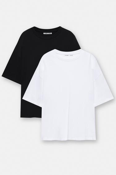 Pack of oversize T-shirts — White/Black 4