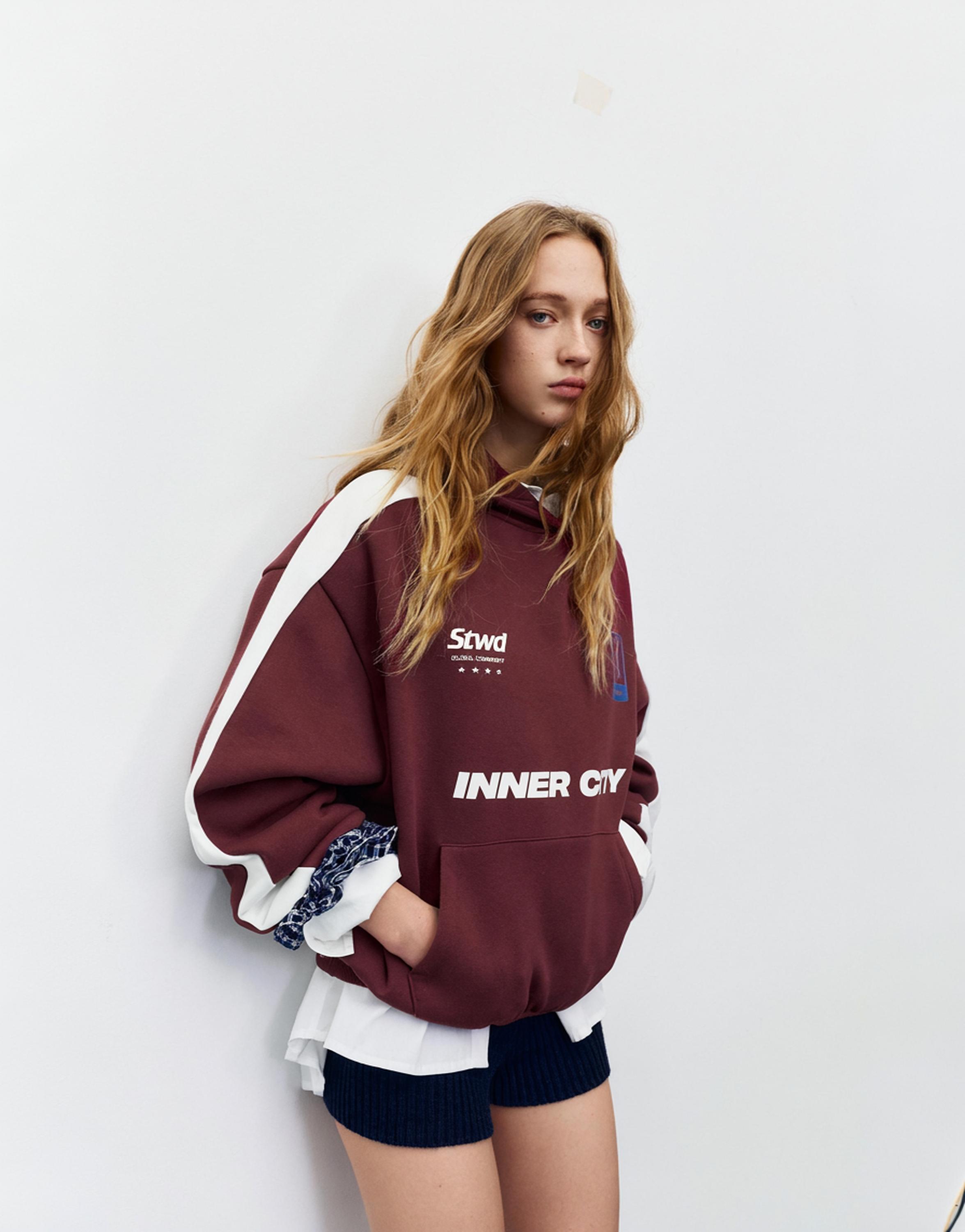 STWD Inner City hoodie — Maroon