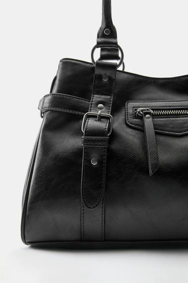 Buckled shopper bag — Black 4