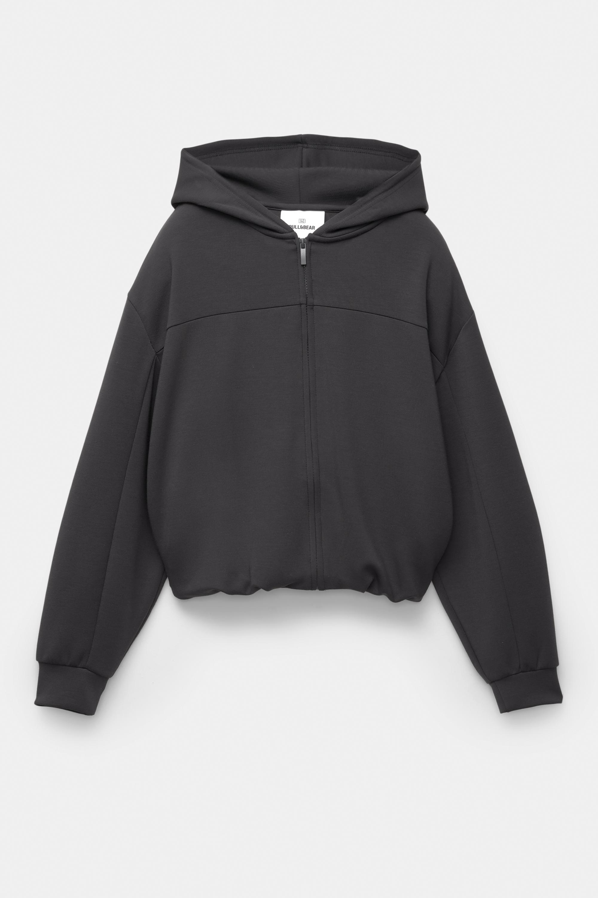 Soft touch hooded sweatshirt — Black