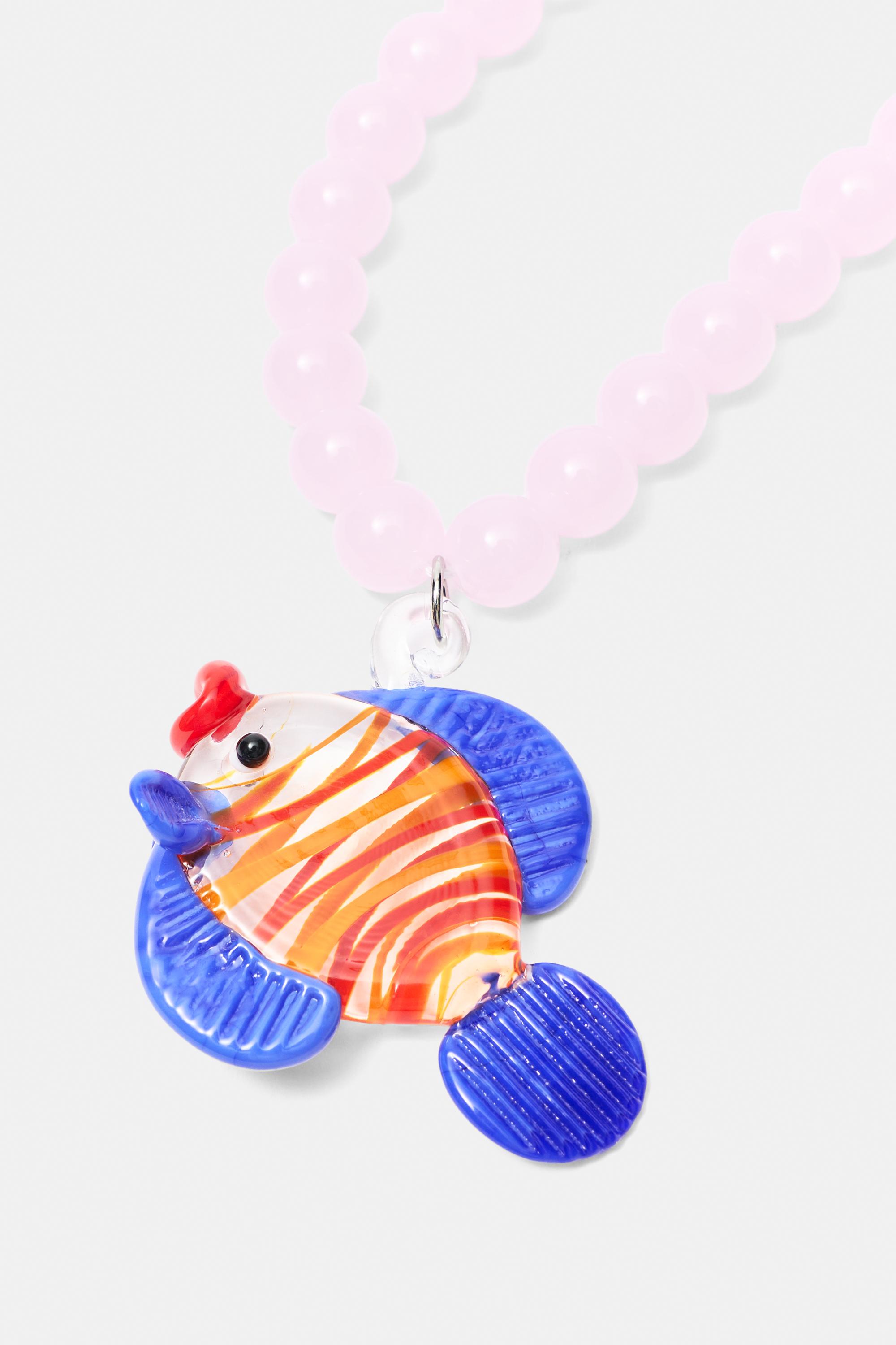 Pleasures x STWD bead necklace — Pink