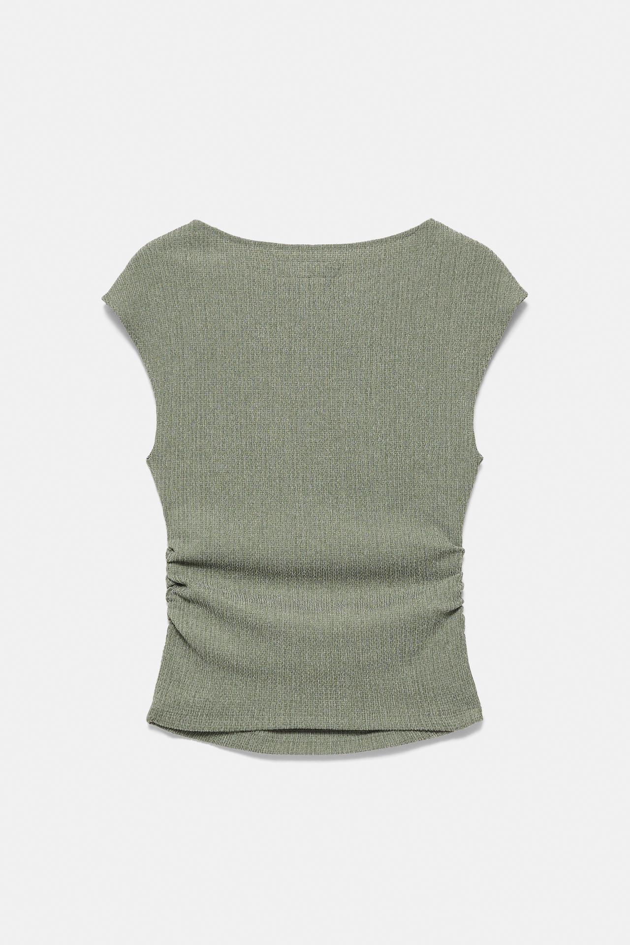 Crepe top — Khaki