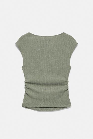 Crepe top — Khaki 7