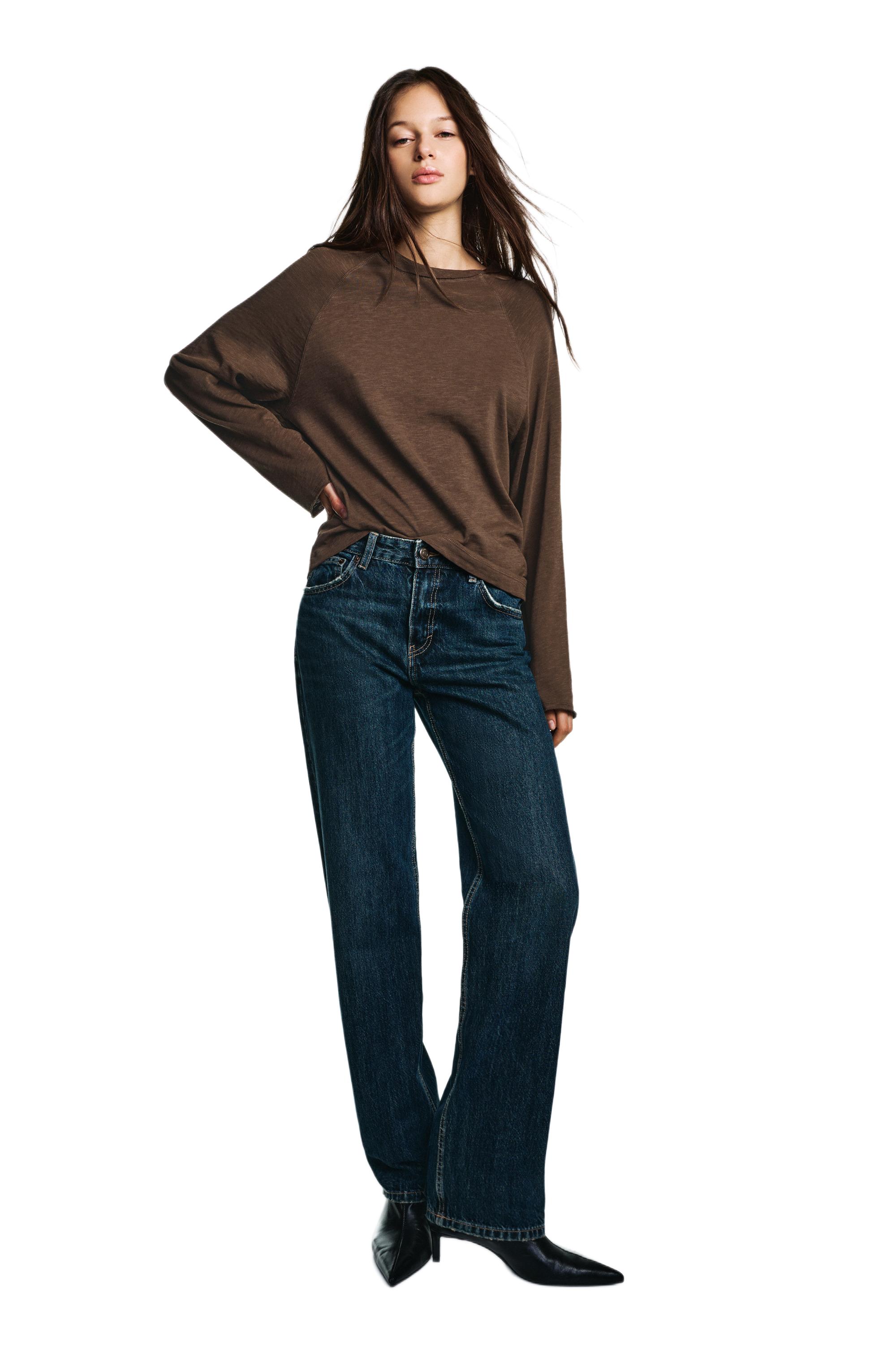 Uzun kollu reglan kesim t-shirt - Görsel 62