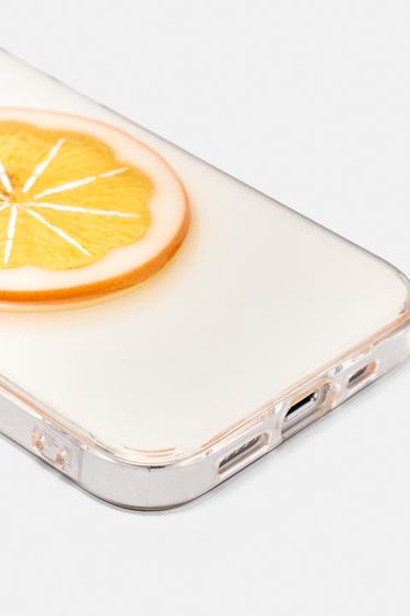 Transparent fruit iPhone case — Orange 4