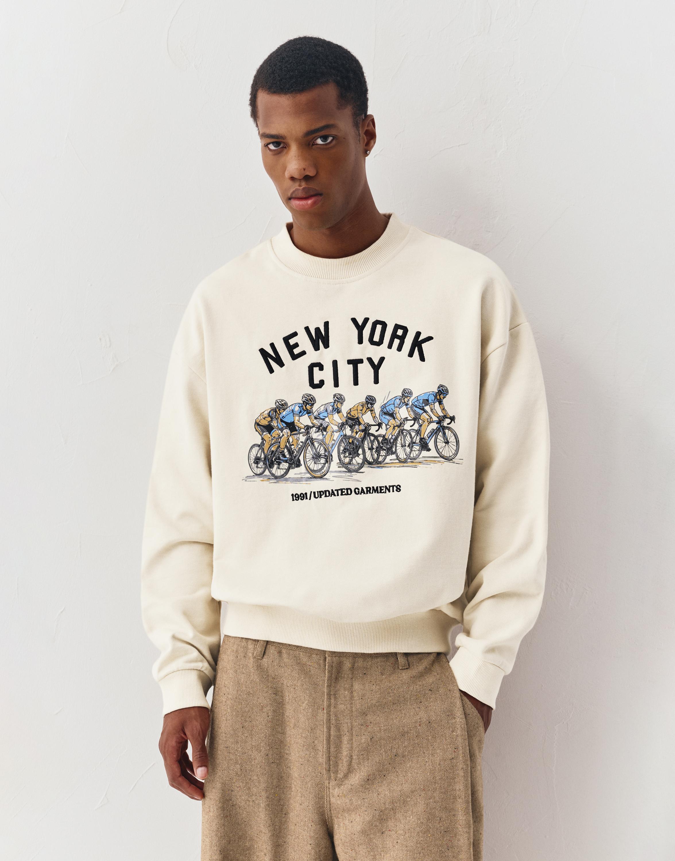 Cyclist graphic sweatshirt — Off white