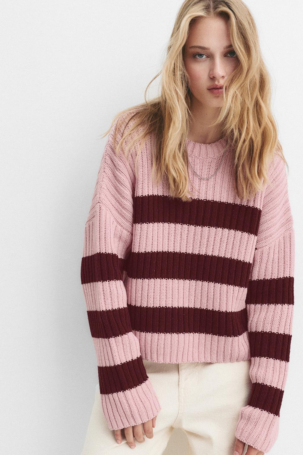 Strickpullover mit Streifen PULL&BEAR