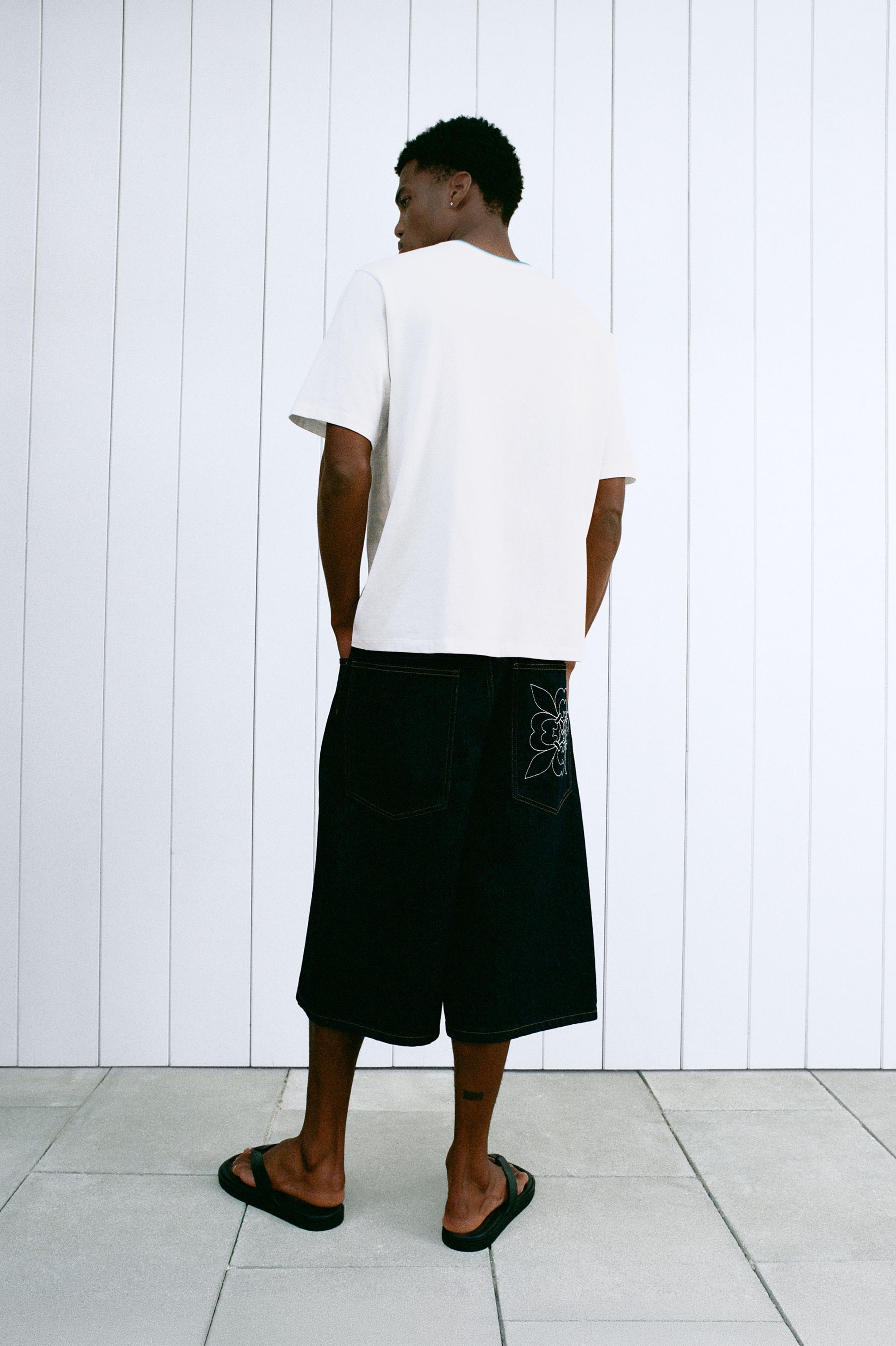 Embroidered slogan T-shirt — Off white
