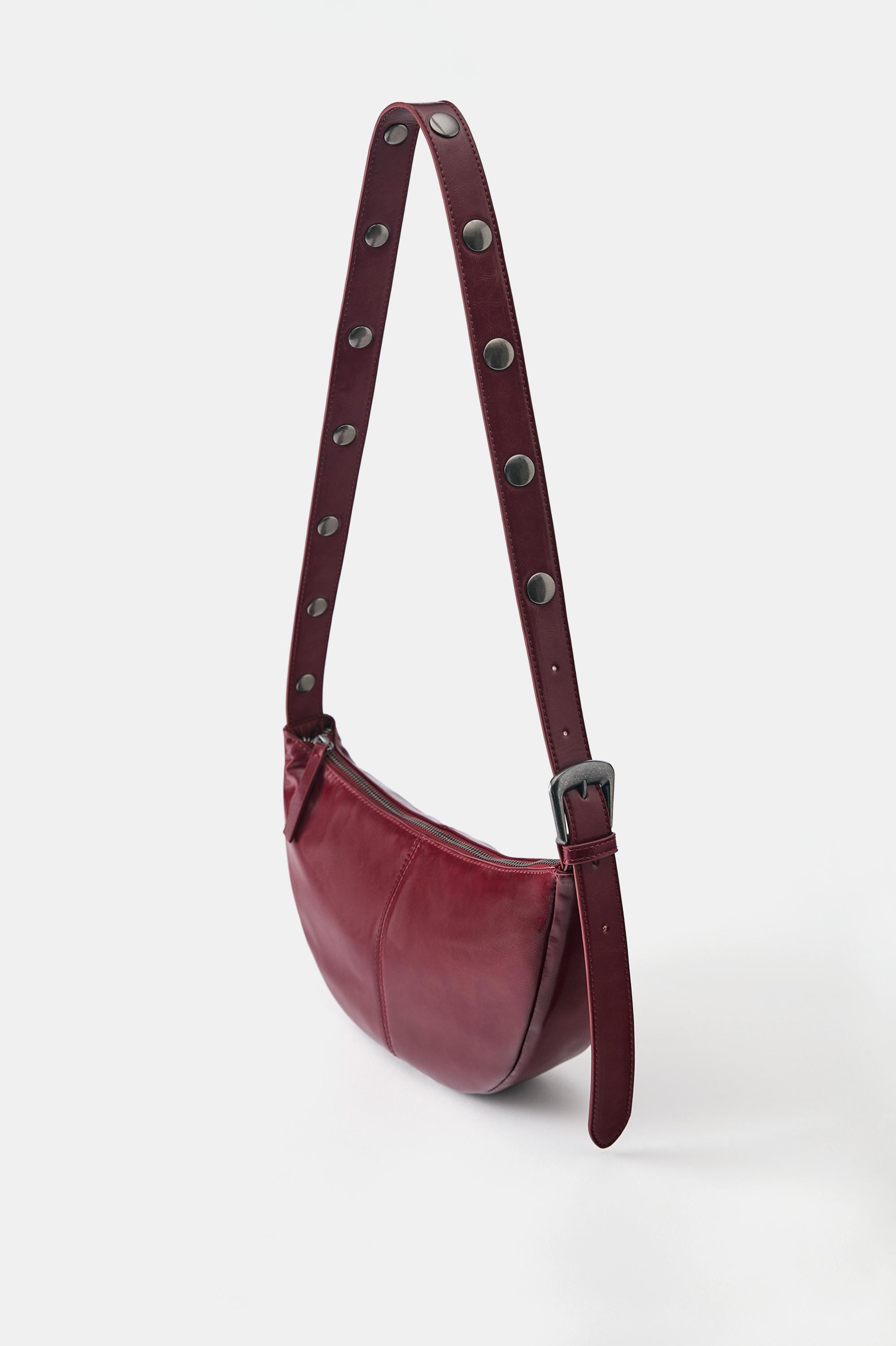 Studded crossbody bag — Red