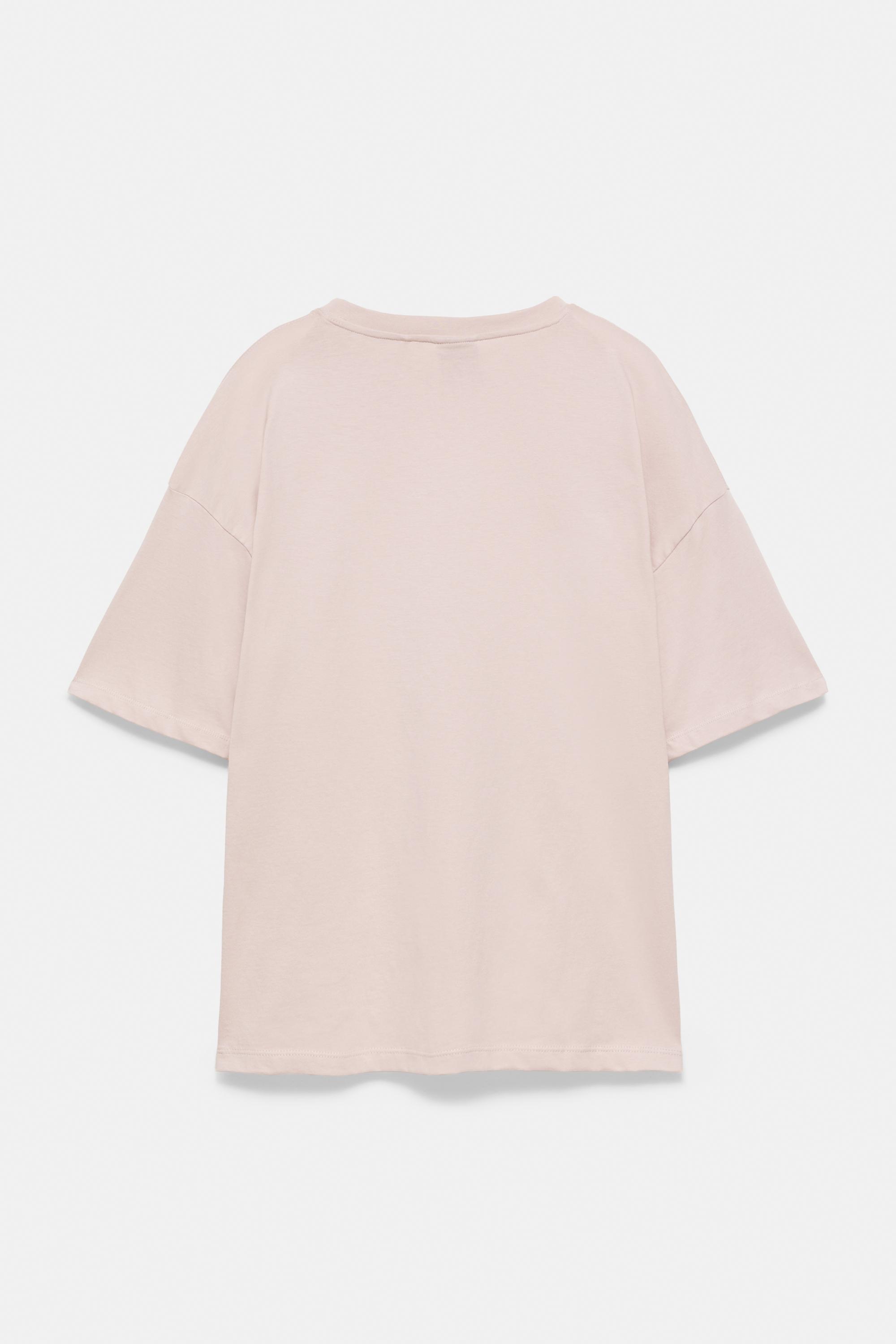 Relaxed fit bicycle embroidery T-shirt — Pale lilac