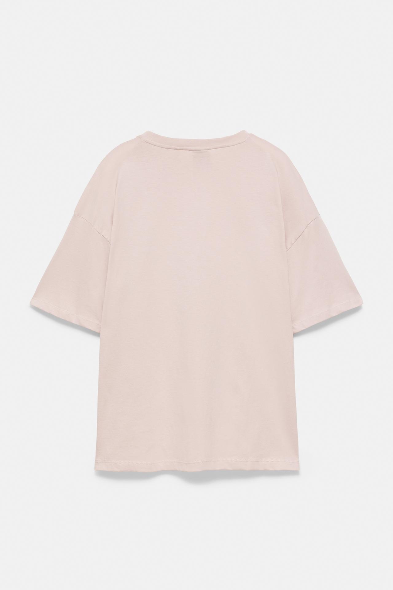 Relaxed fit bicycle embroidery T-shirt — Pale lilac