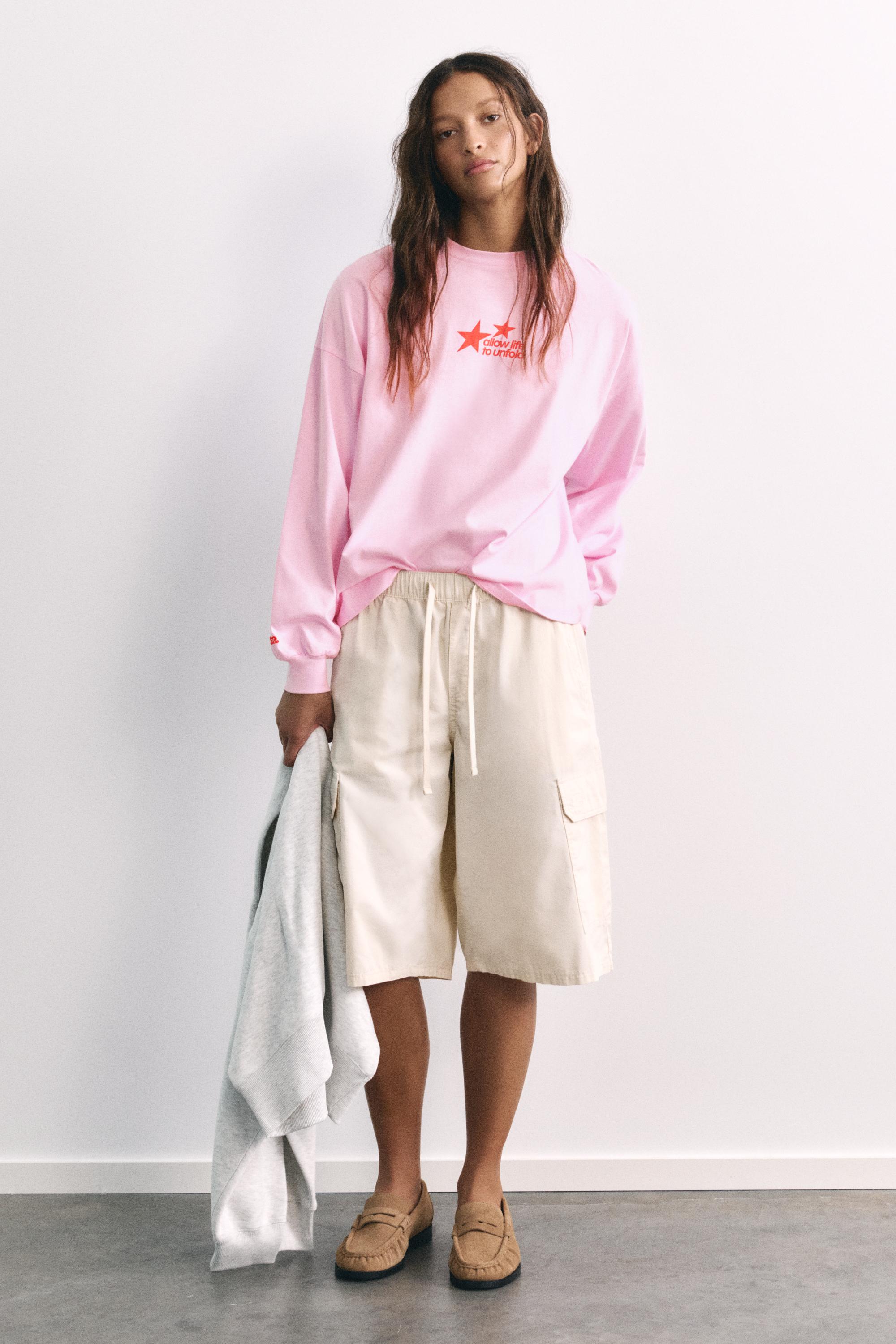 Oversize star graphic T-shirt — Pink
