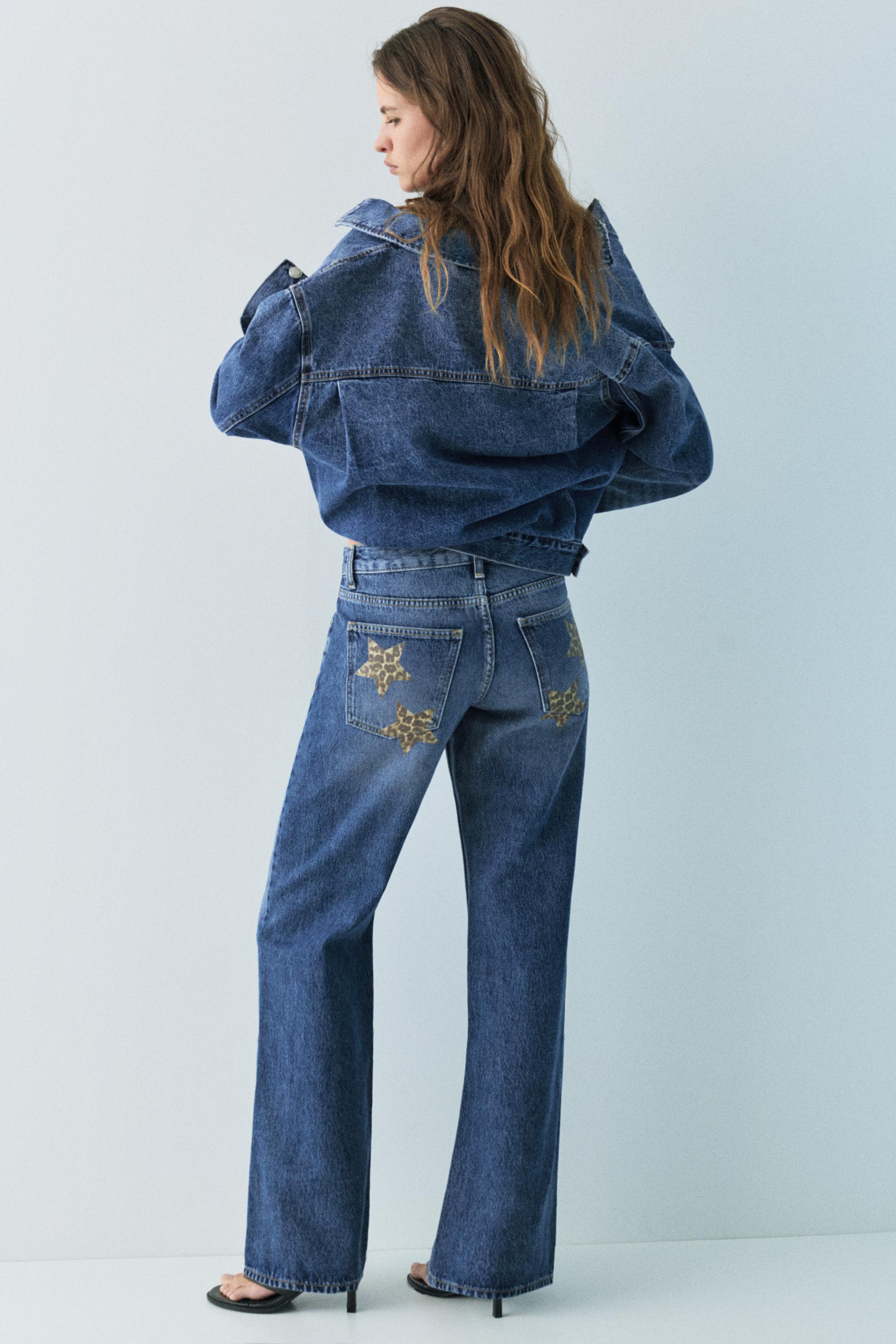 Yıldız detaylı straight fit jean - Görsel 35