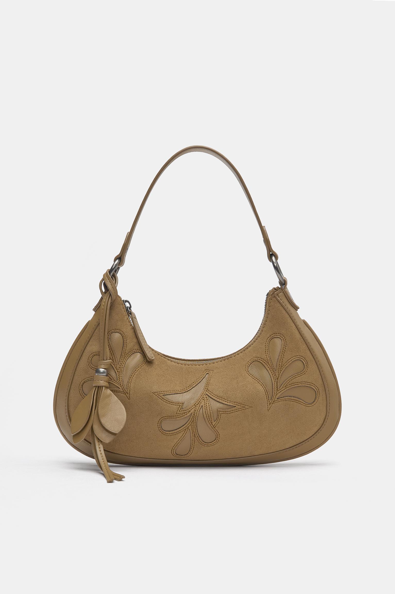 Embellished shoulder bag — Leather