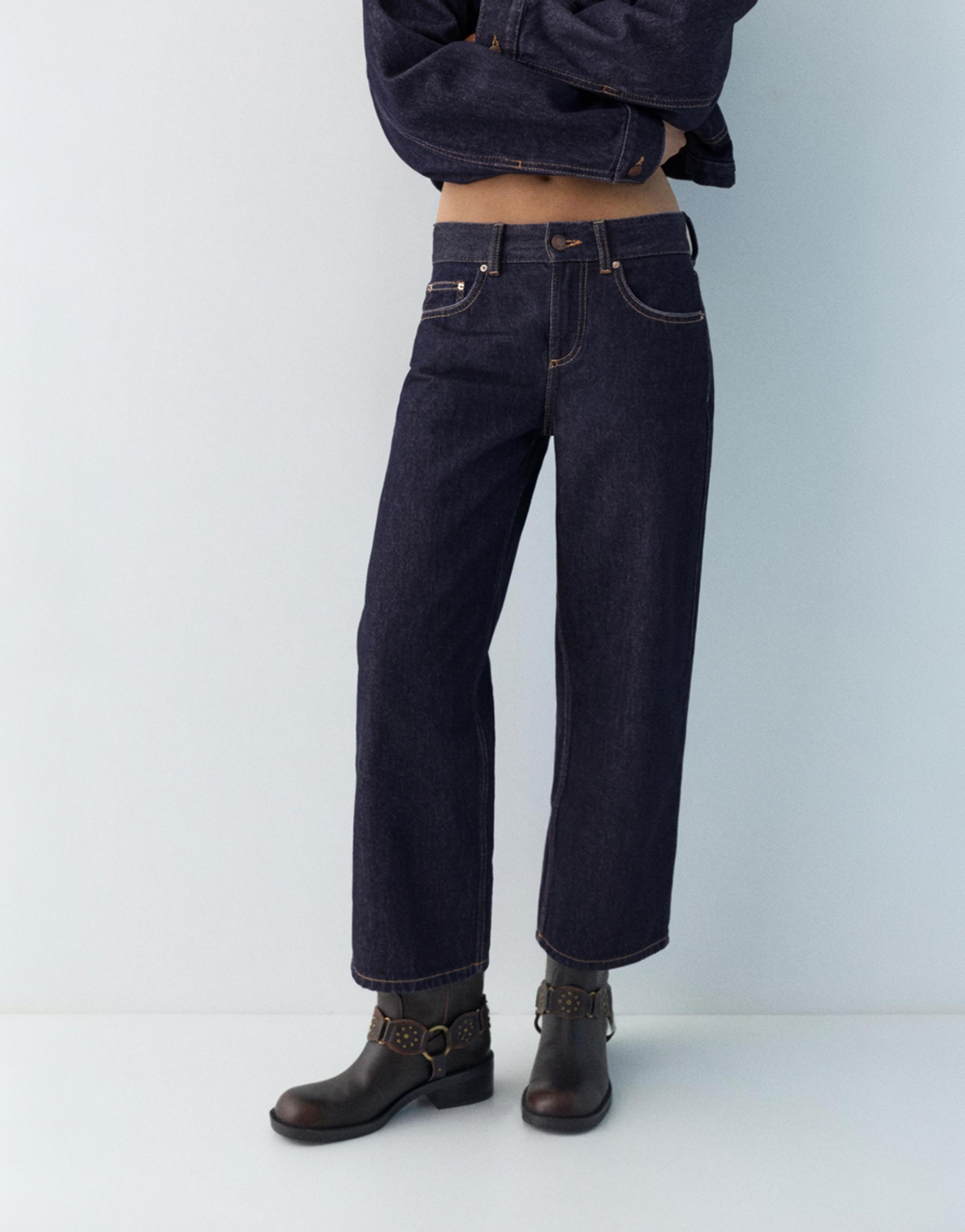 Düşük bel culotte pantolon jean - Görsel 33