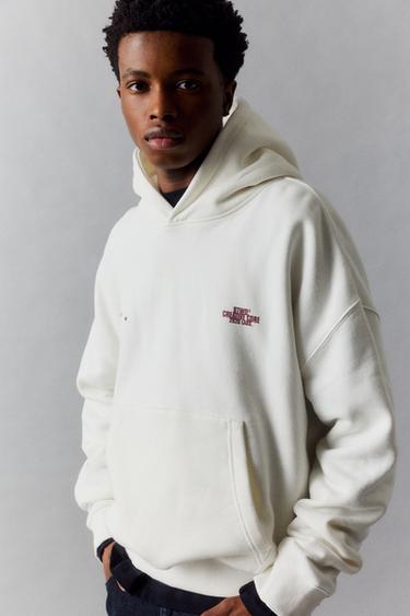 STWD star sweatshirt with hood — White 4