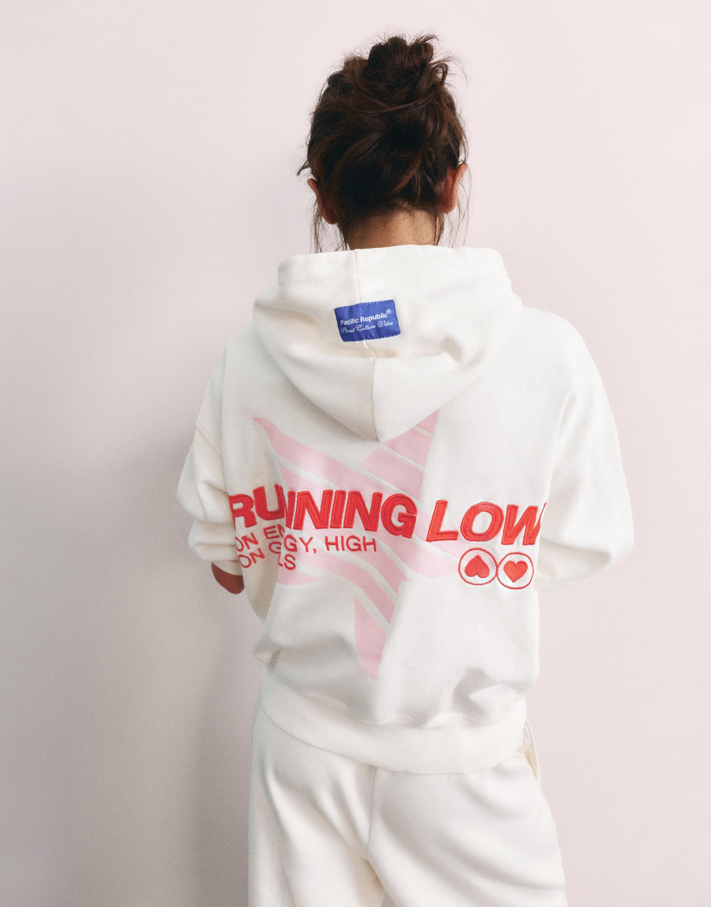 Running graphic hoodie — Ice