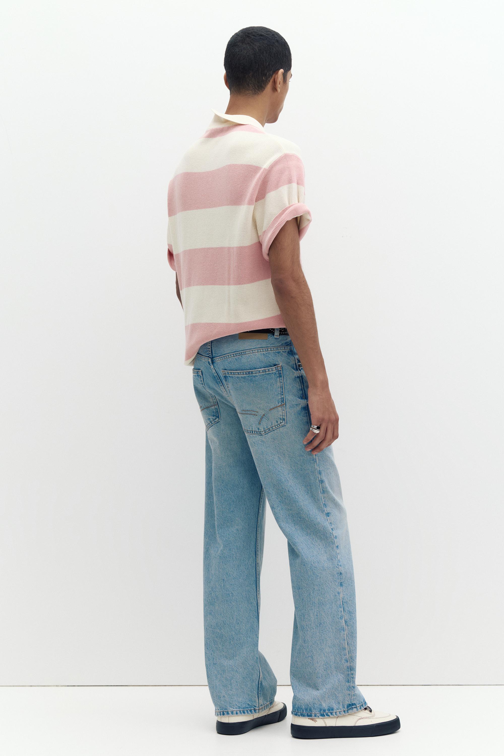 Nakışlı panelli polo t-shirt - Görsel 13