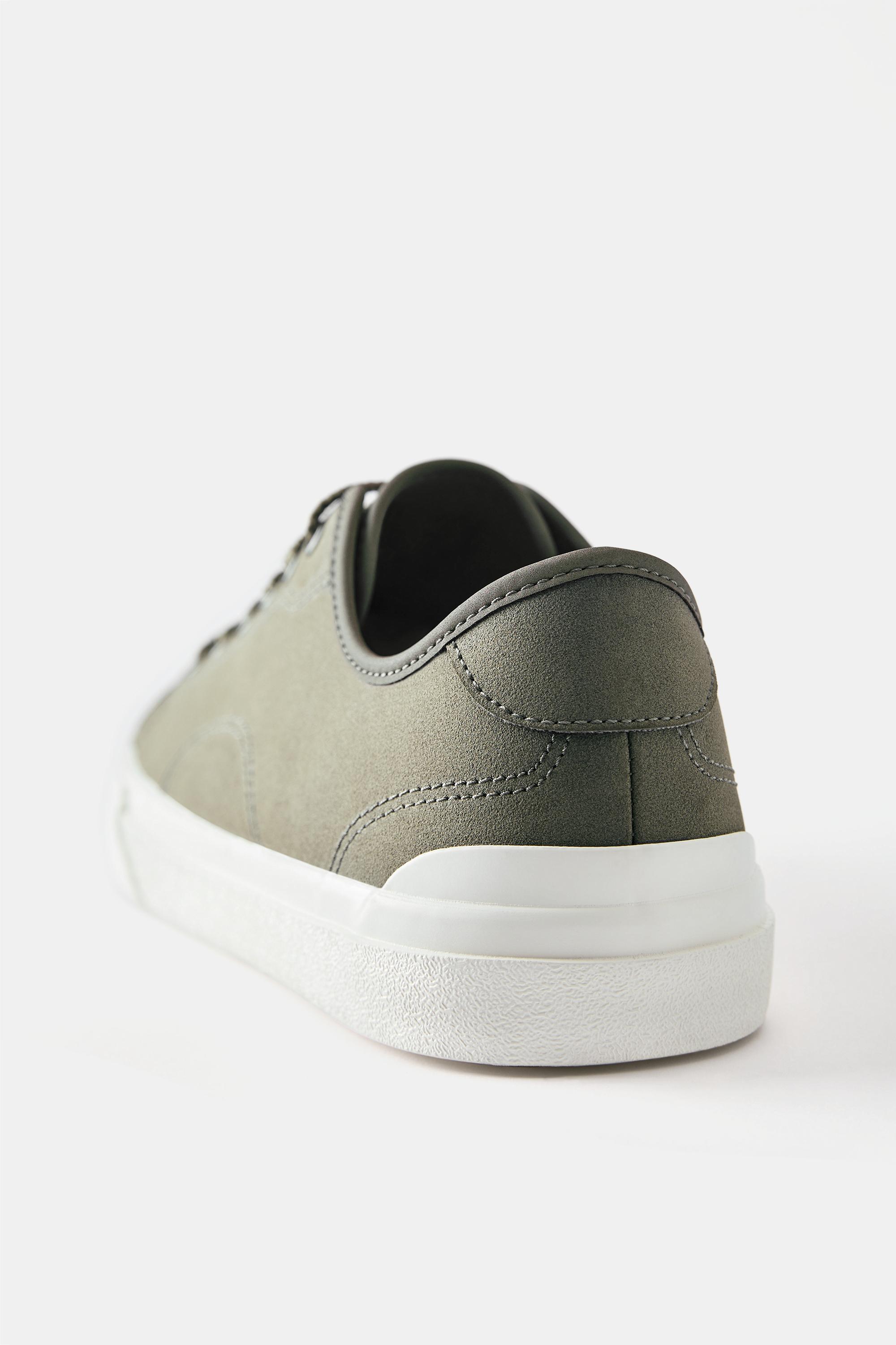 Casual trainers with detail — Khaki (alternate view)