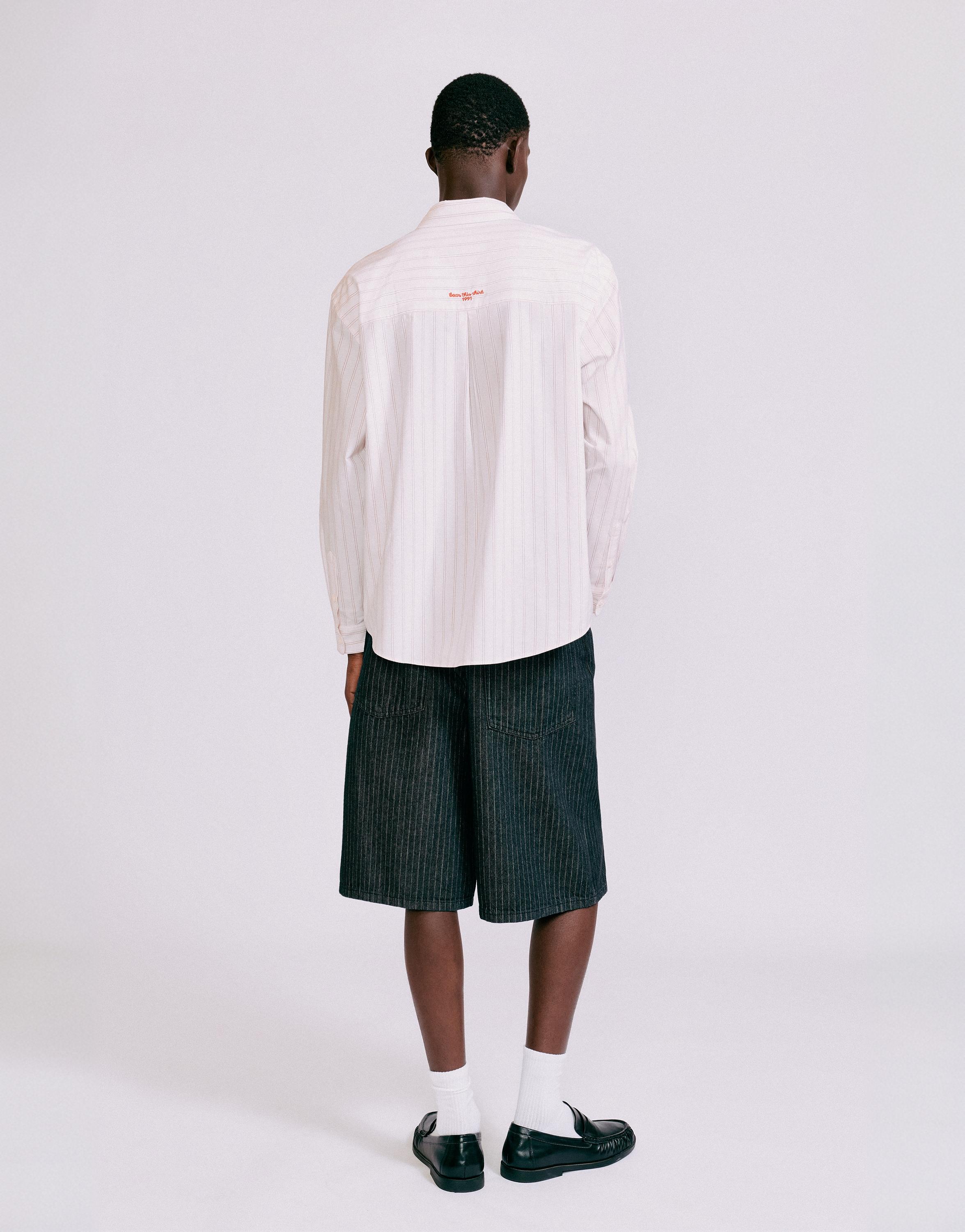 Striped long sleeve shirt — Rose pink