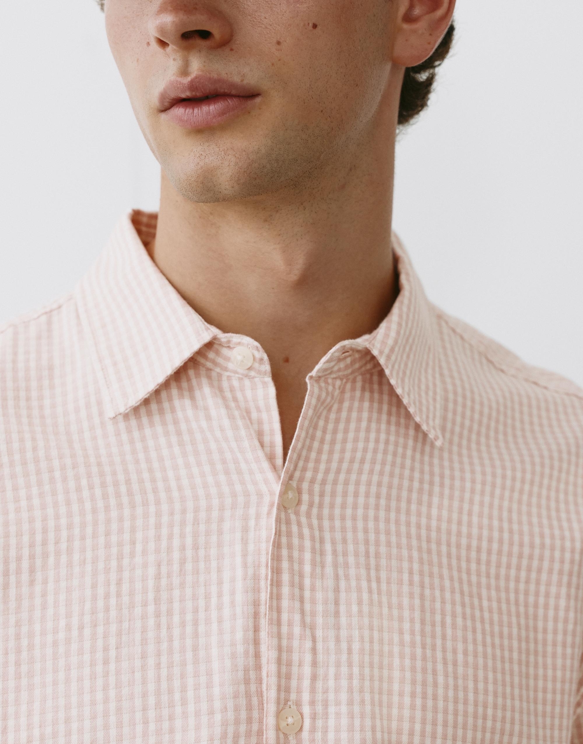 Short sleeve check shirt — Pink