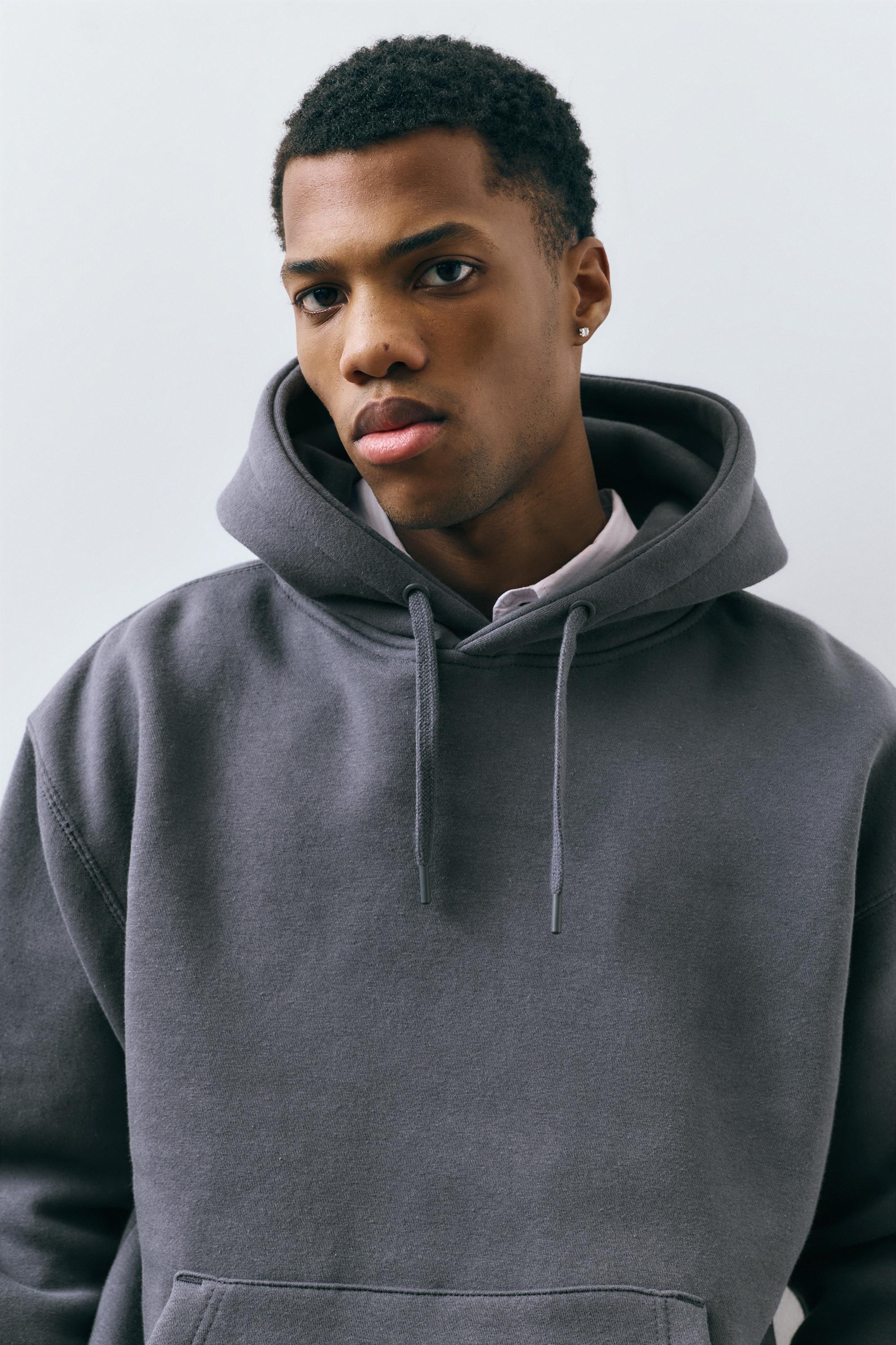 Basic kapüşonlu sweatshirt - Görsel 27