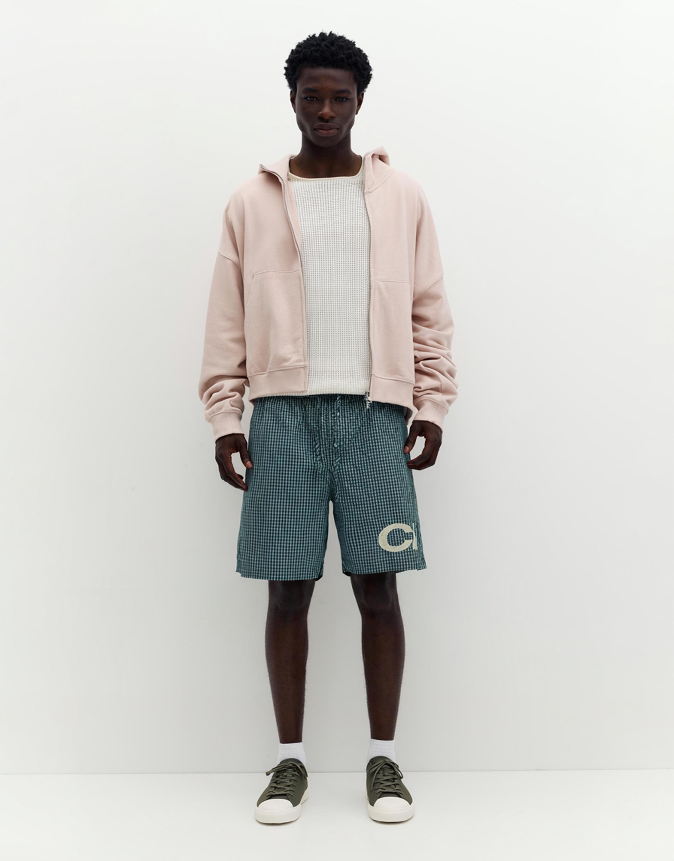 Checked graphic Bermuda shorts — Moss
