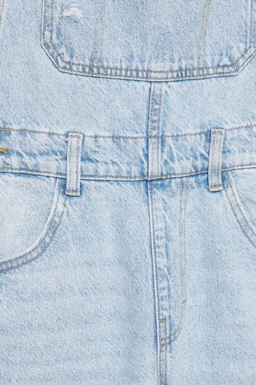 Short denim dungarees — Pale blue 8