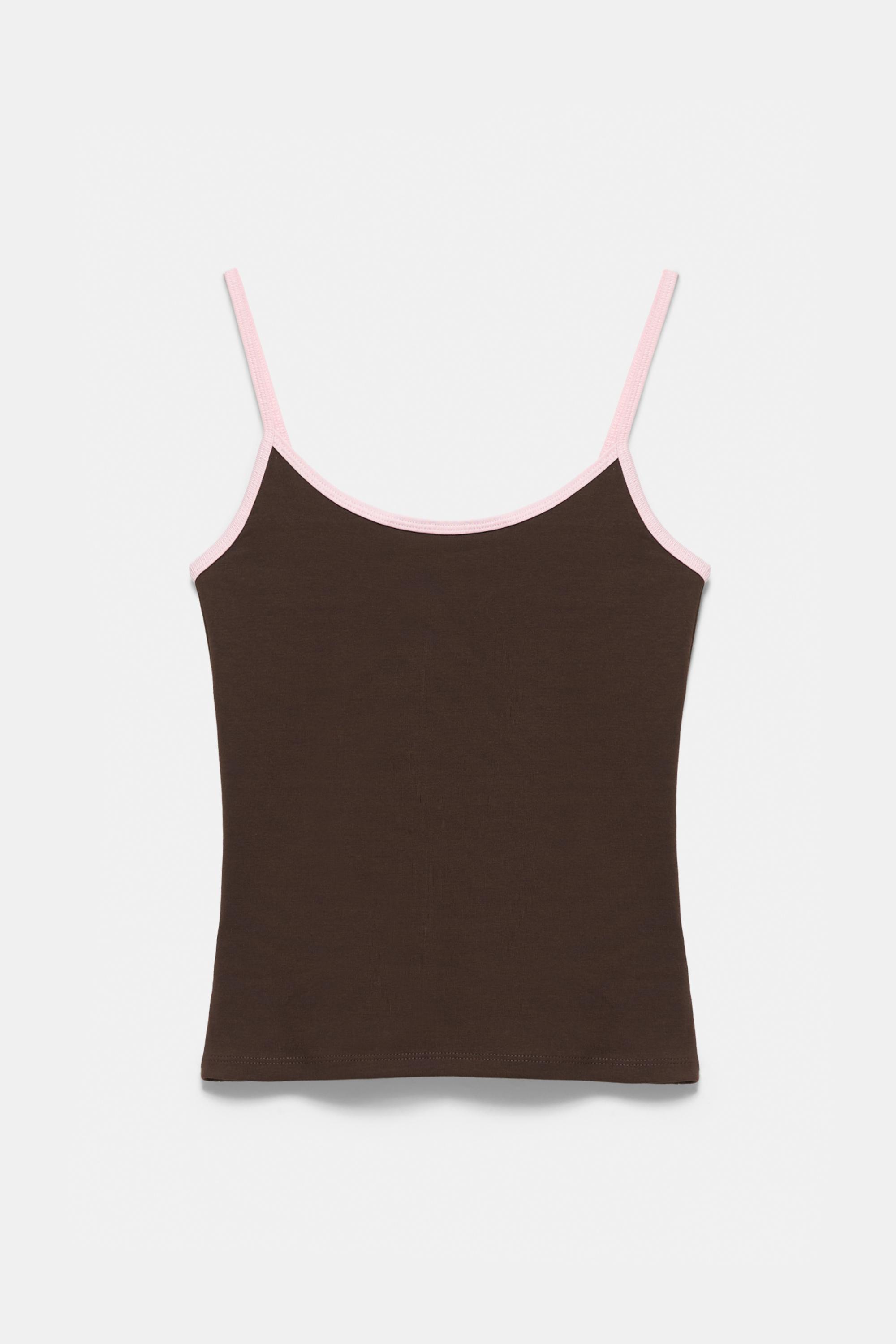 Thin strap top — Brown