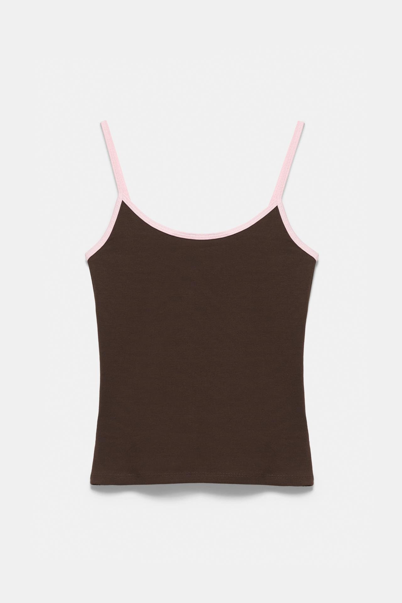 Thin strap top — Brown