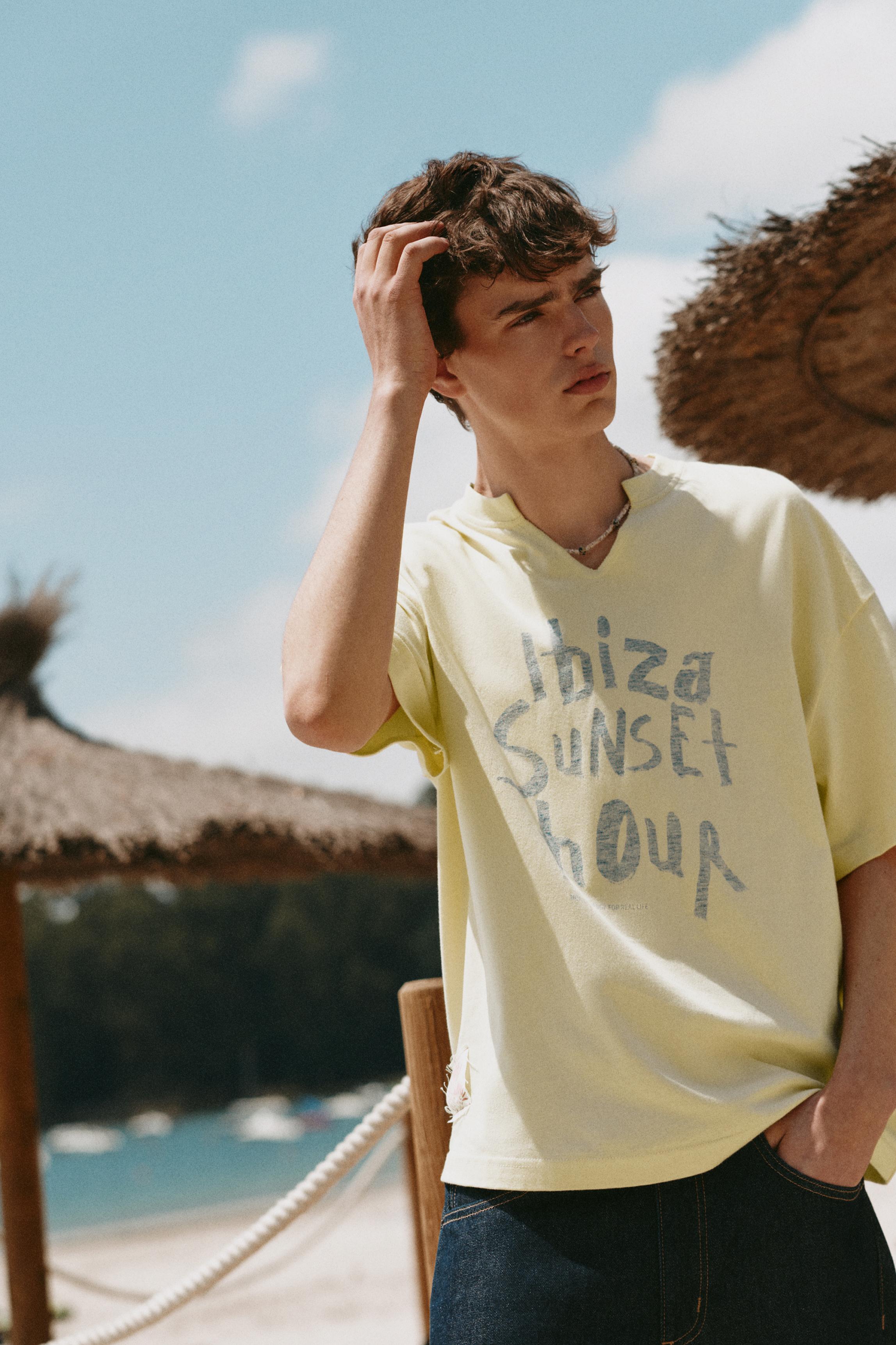 Ibiza Sunset Hour T-shirt — Yellow