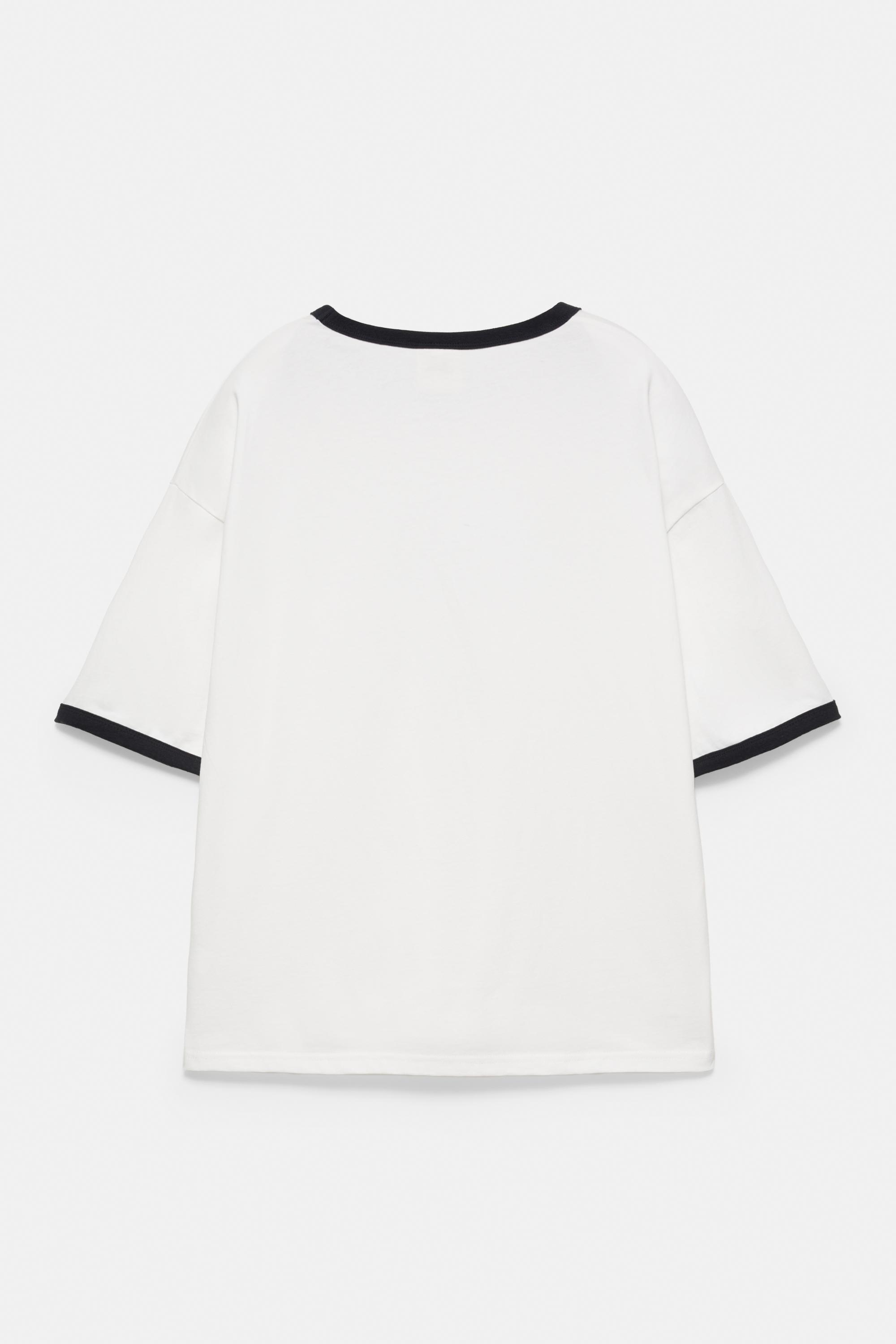 One Piece ribbed T-shirt — Ecru