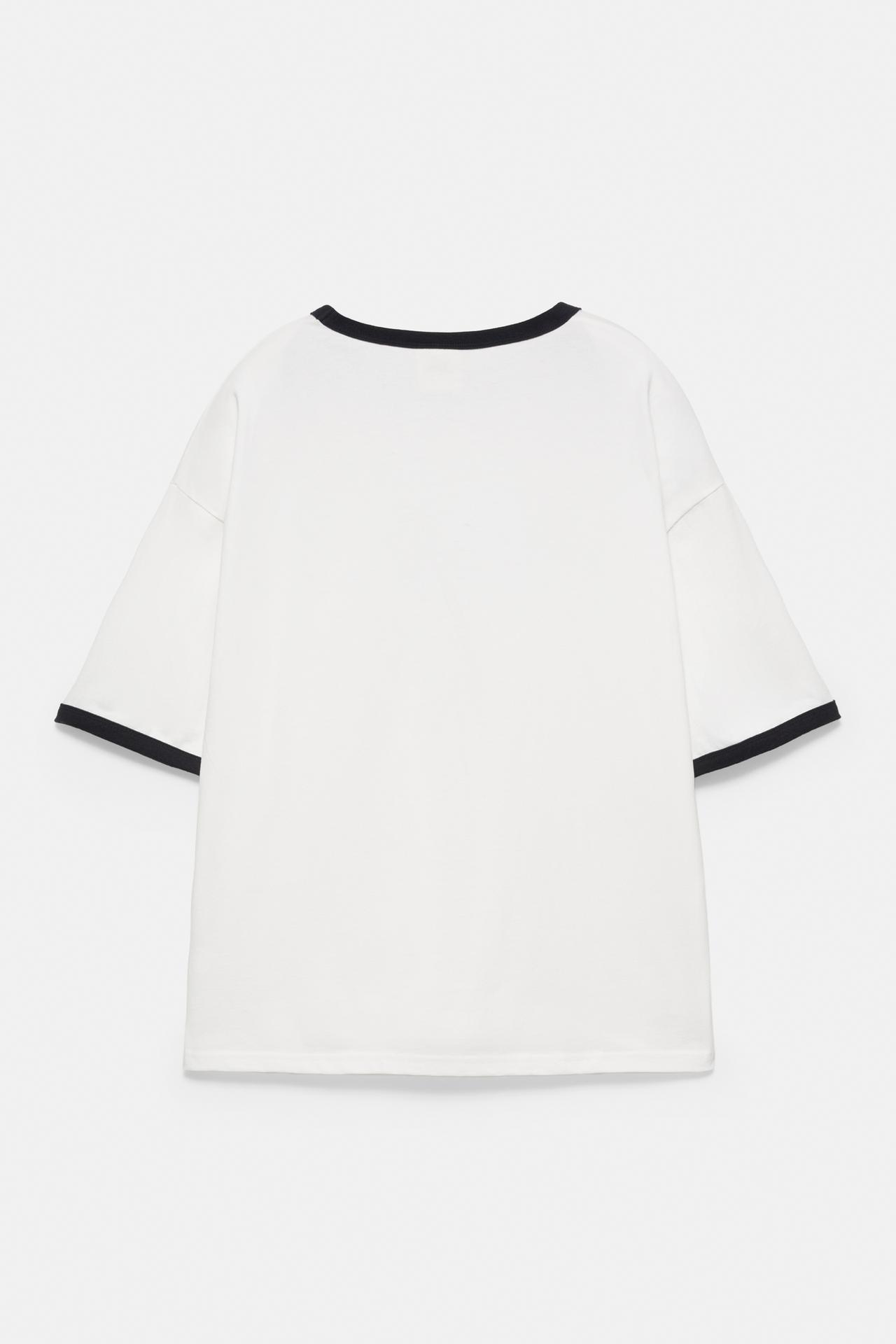 One Piece ribbed T-shirt — Ecru