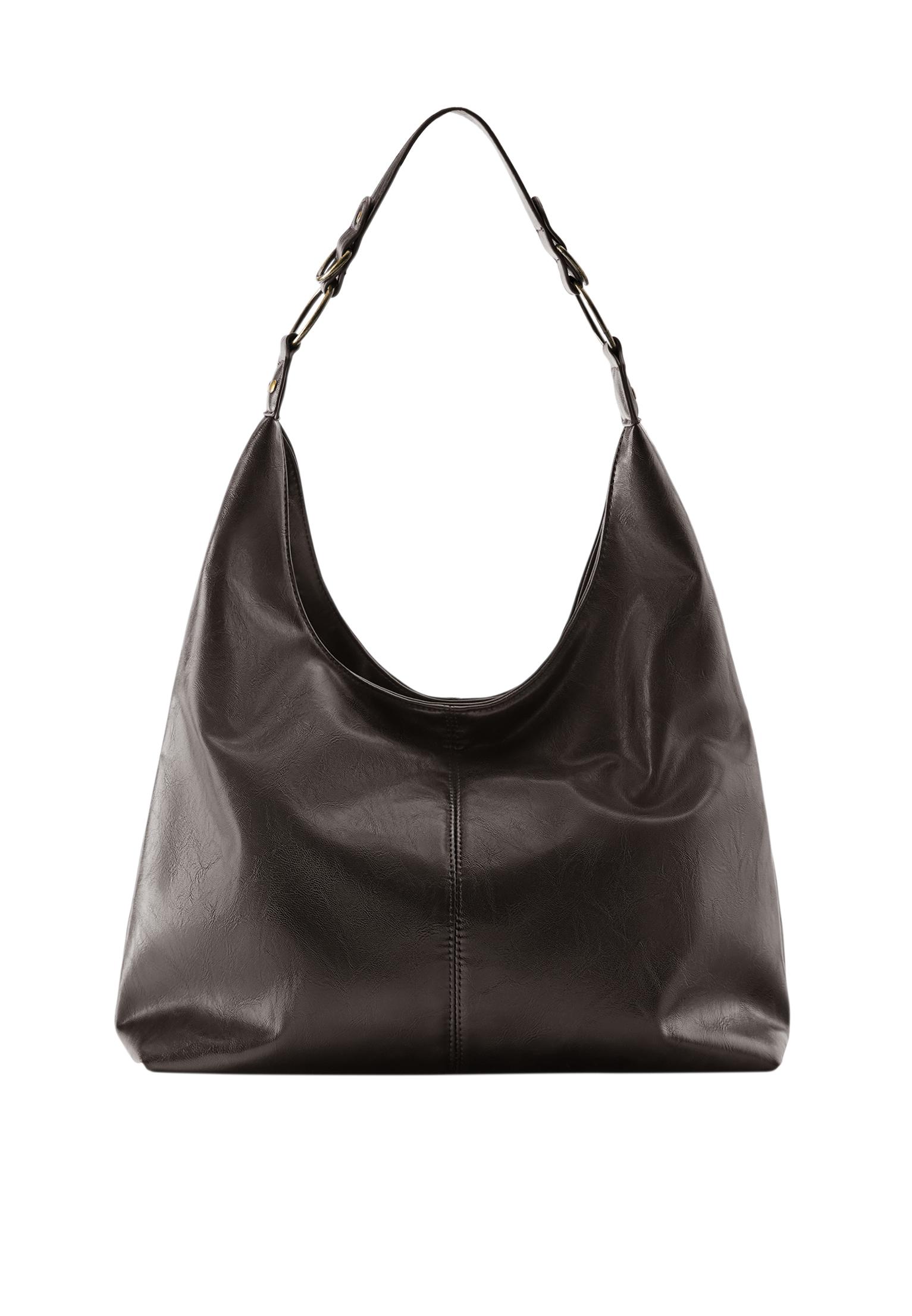Worn-effect shopper bag — Brown