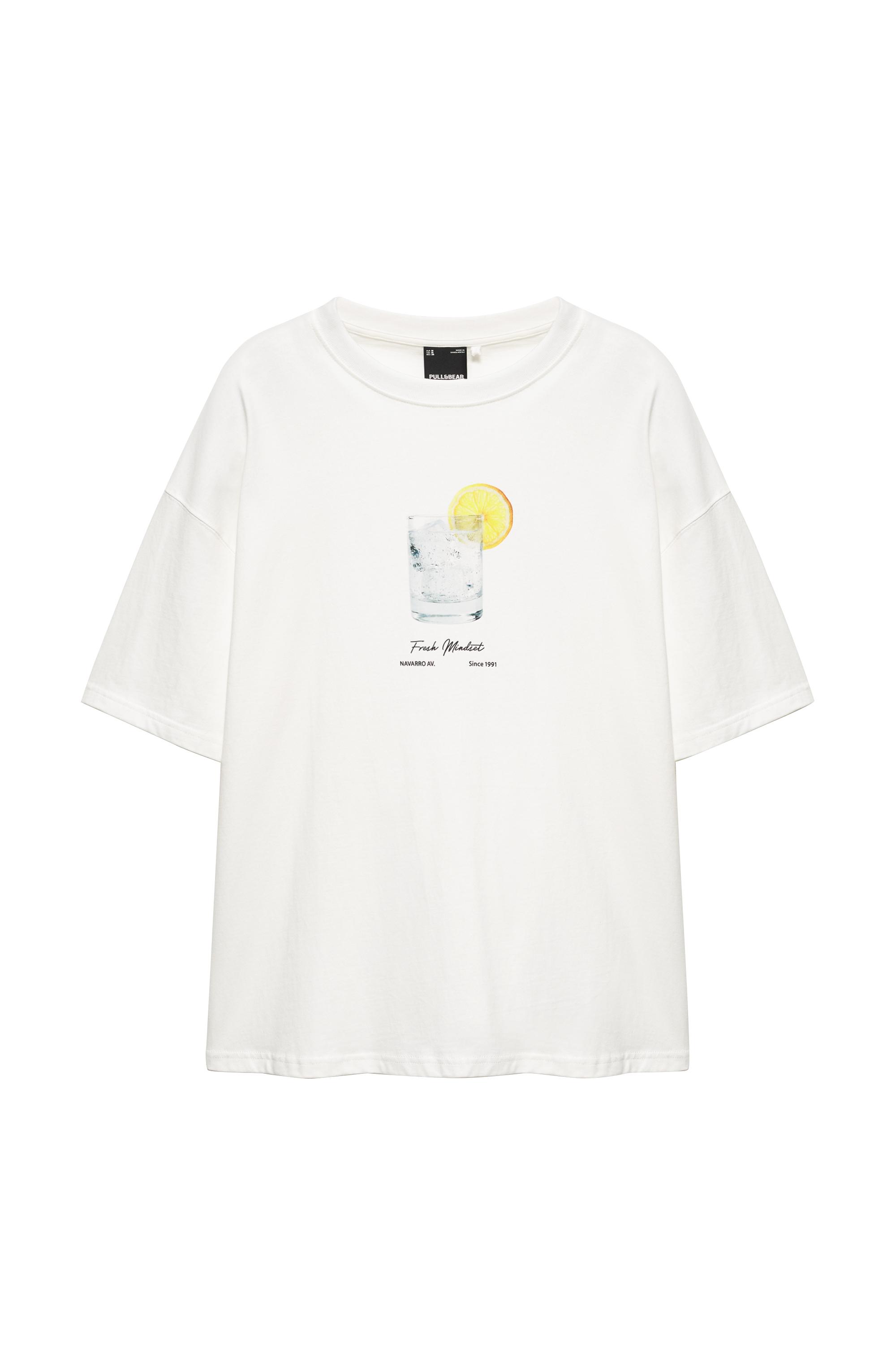 Pull&Bear Bardak grafikli relaxed tişört