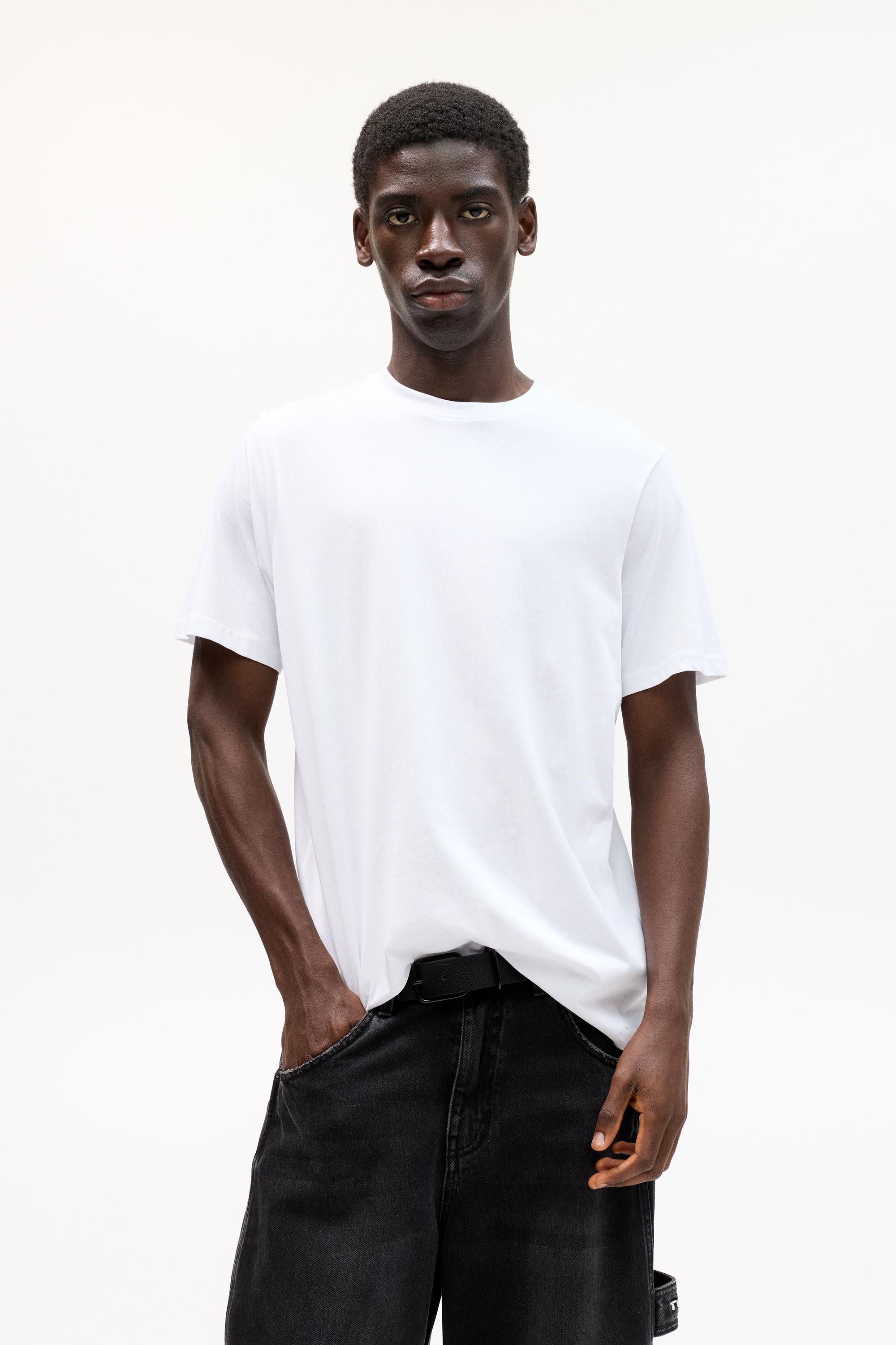 Basic short sleeve cotton T-shirt — White