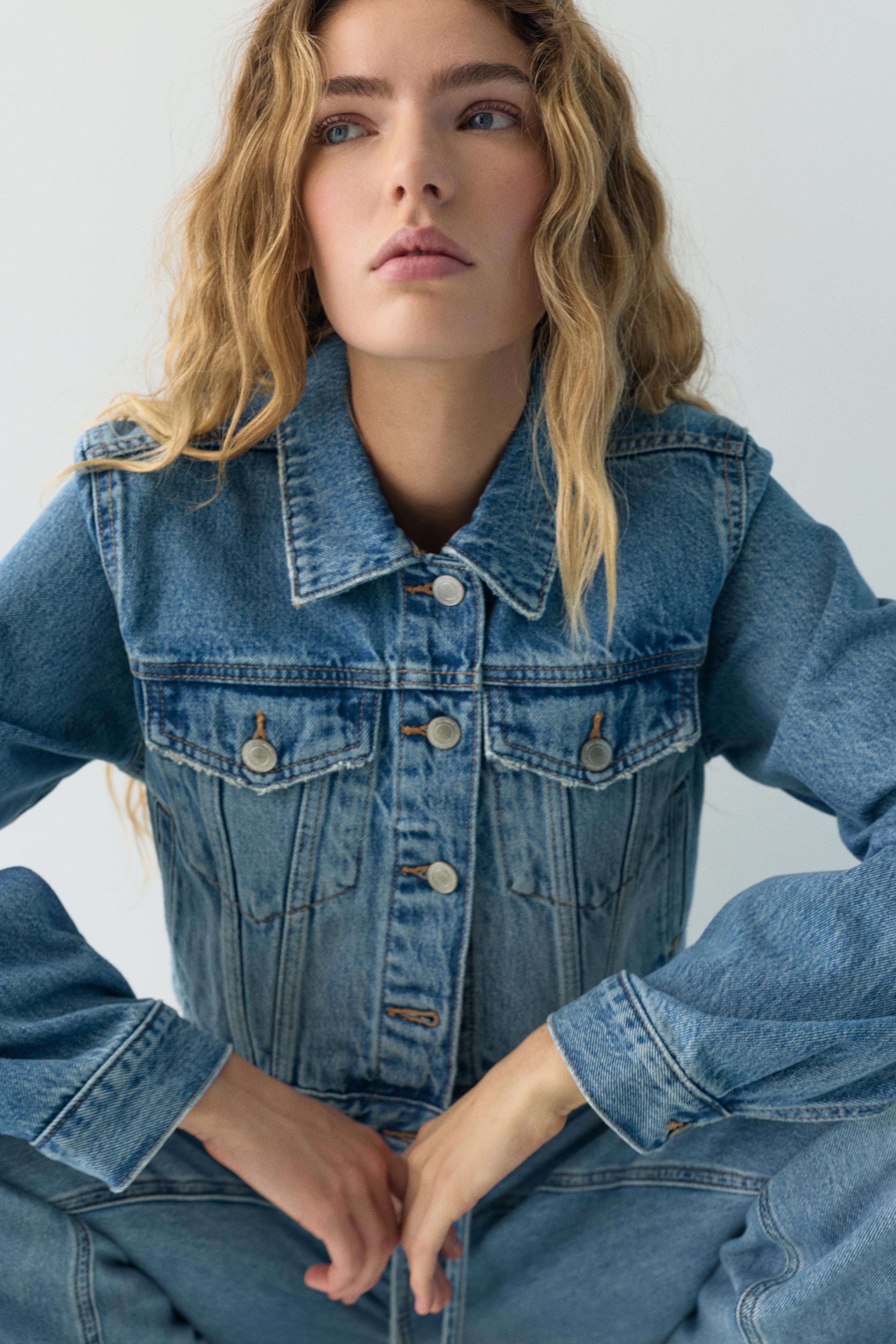 Giacca Di Jeans Cropped