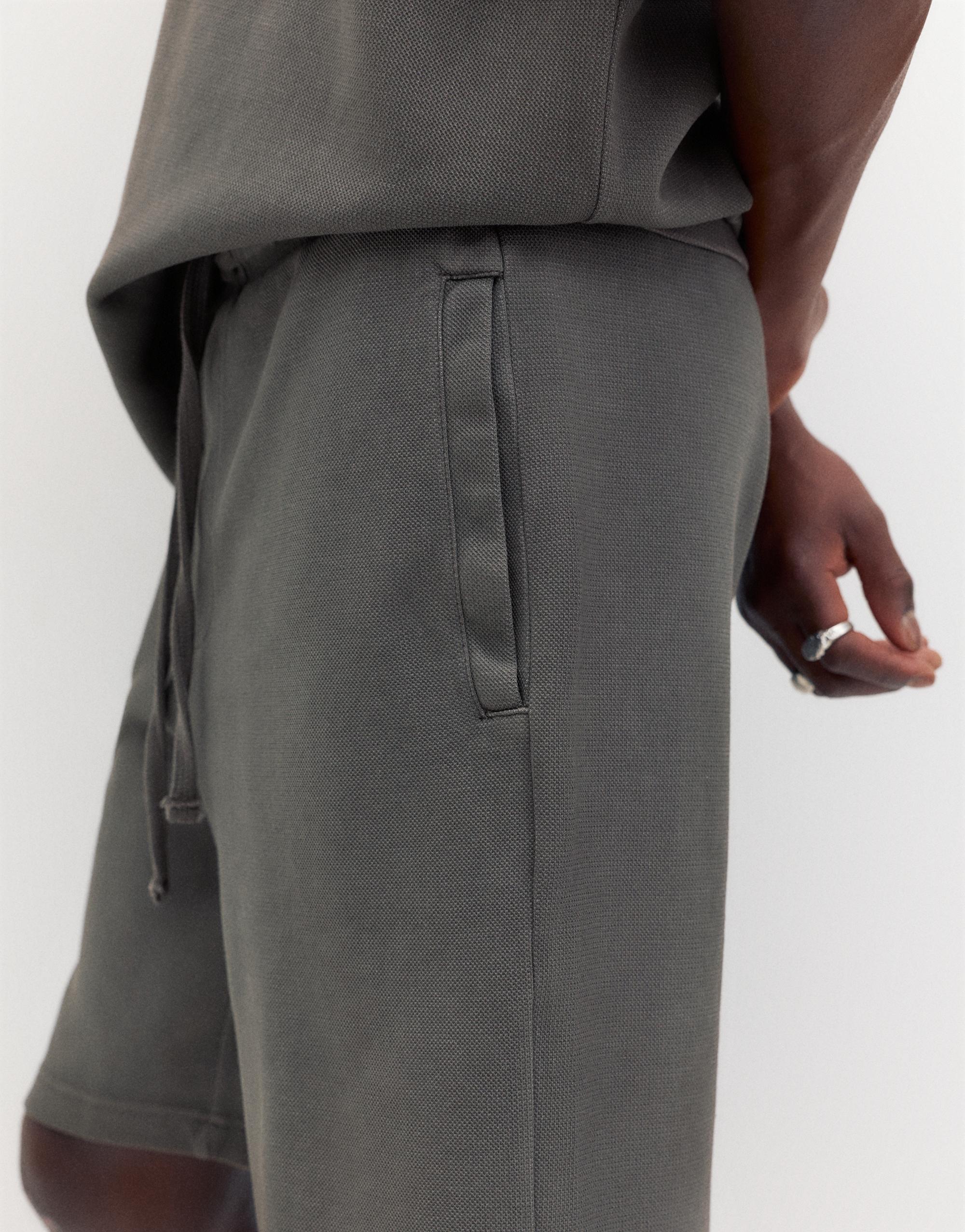 Dokulu jogger bermuda - Görsel 10