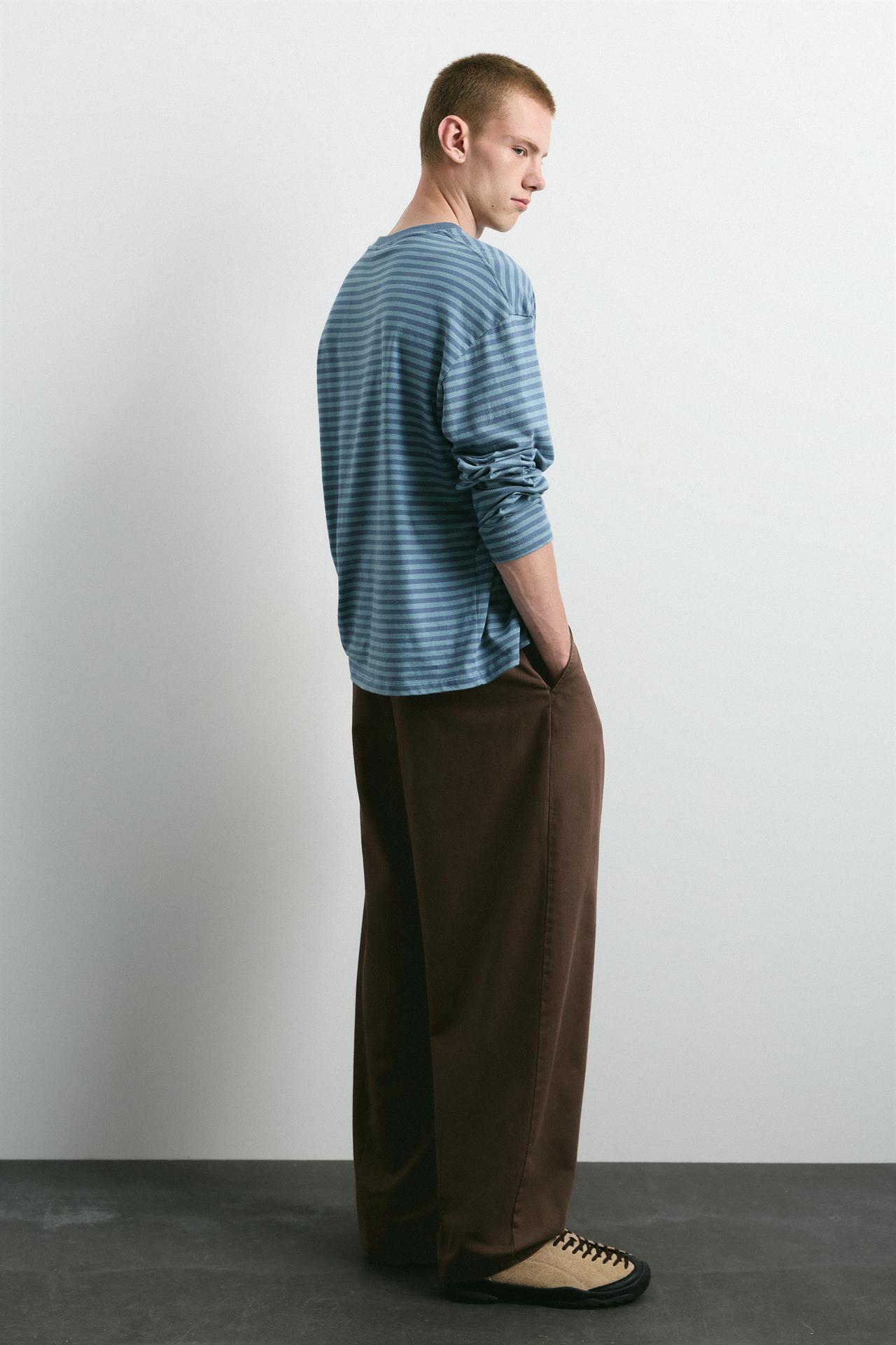 Baggy darted chinos — Brown
