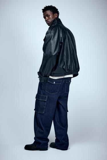 Cargo relaxed fit jeans — Navy 3